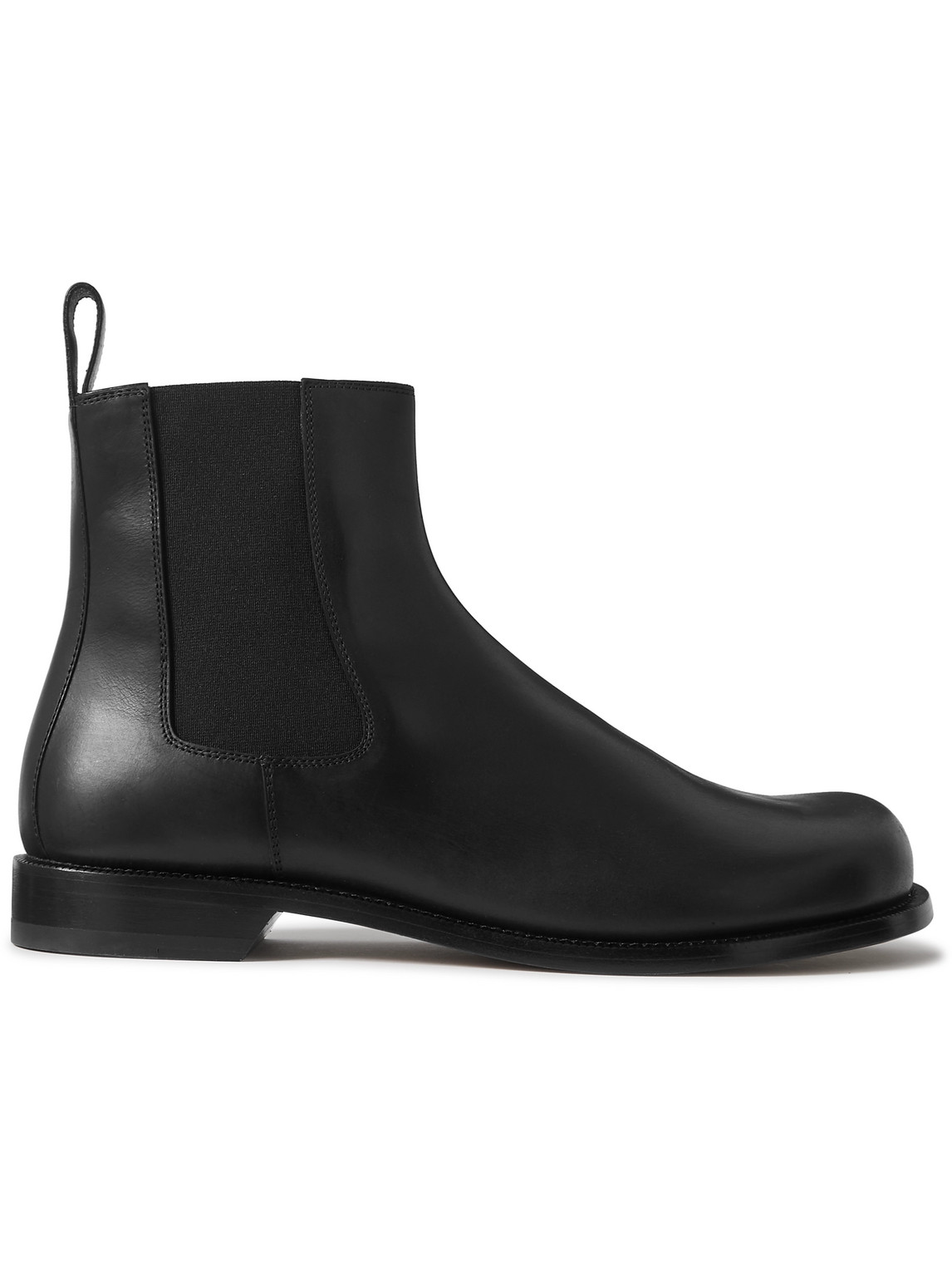 Shop Loewe Campo Leather Chelsea Boots In Black