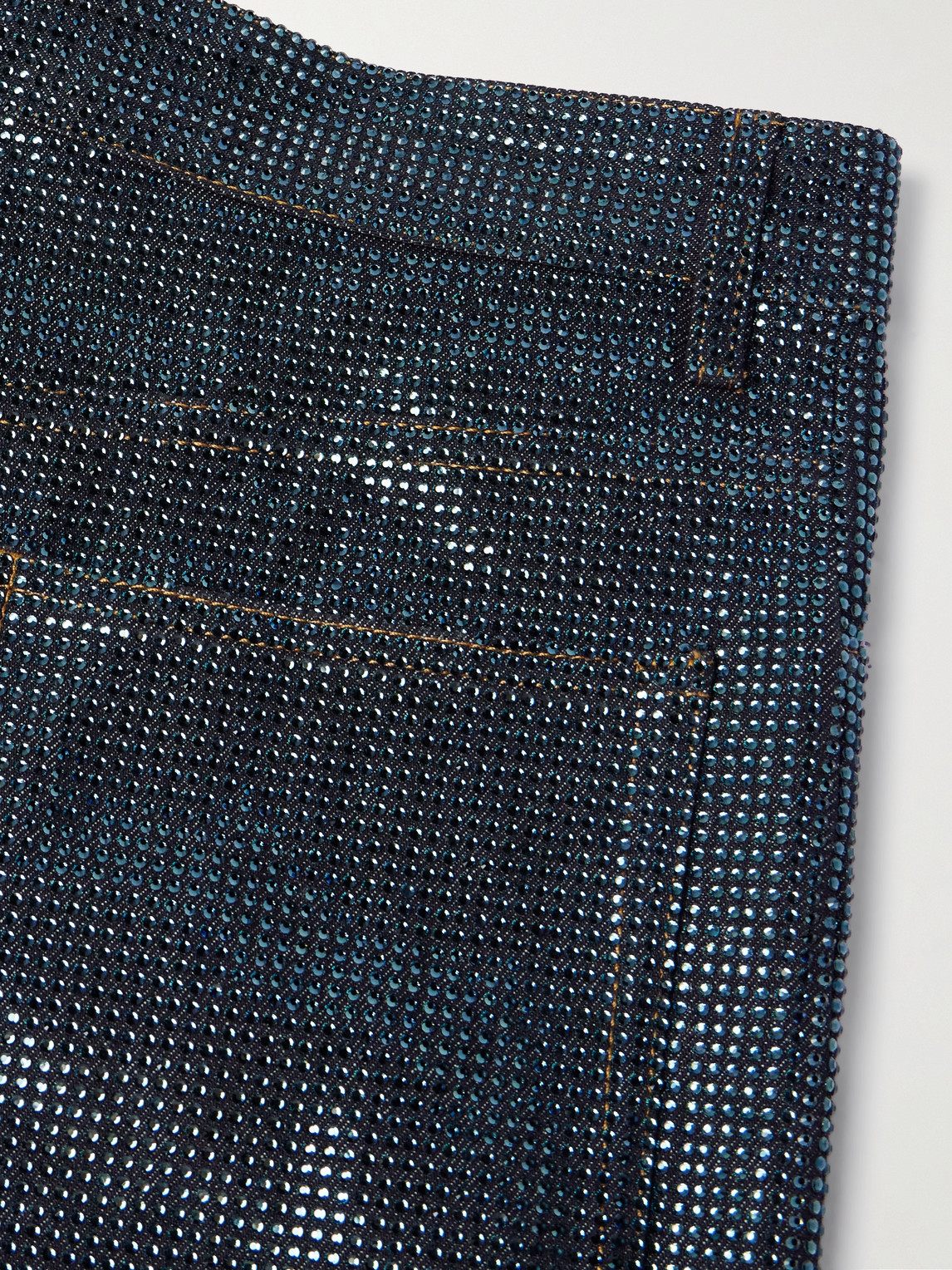 Shop Loewe Wide-leg Embellished Jeans In Blue