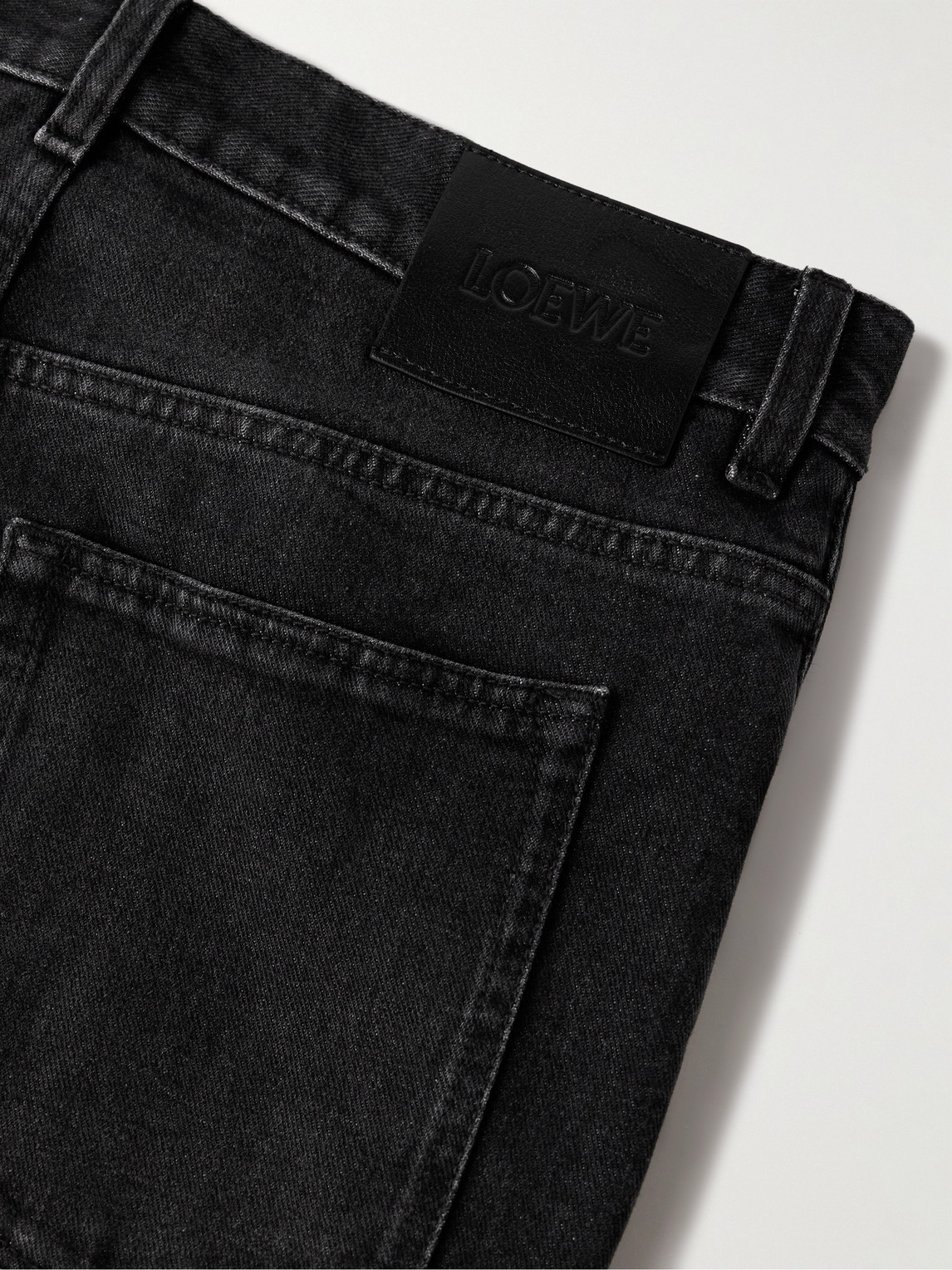 Shop Loewe Straight-leg Jeans In Black