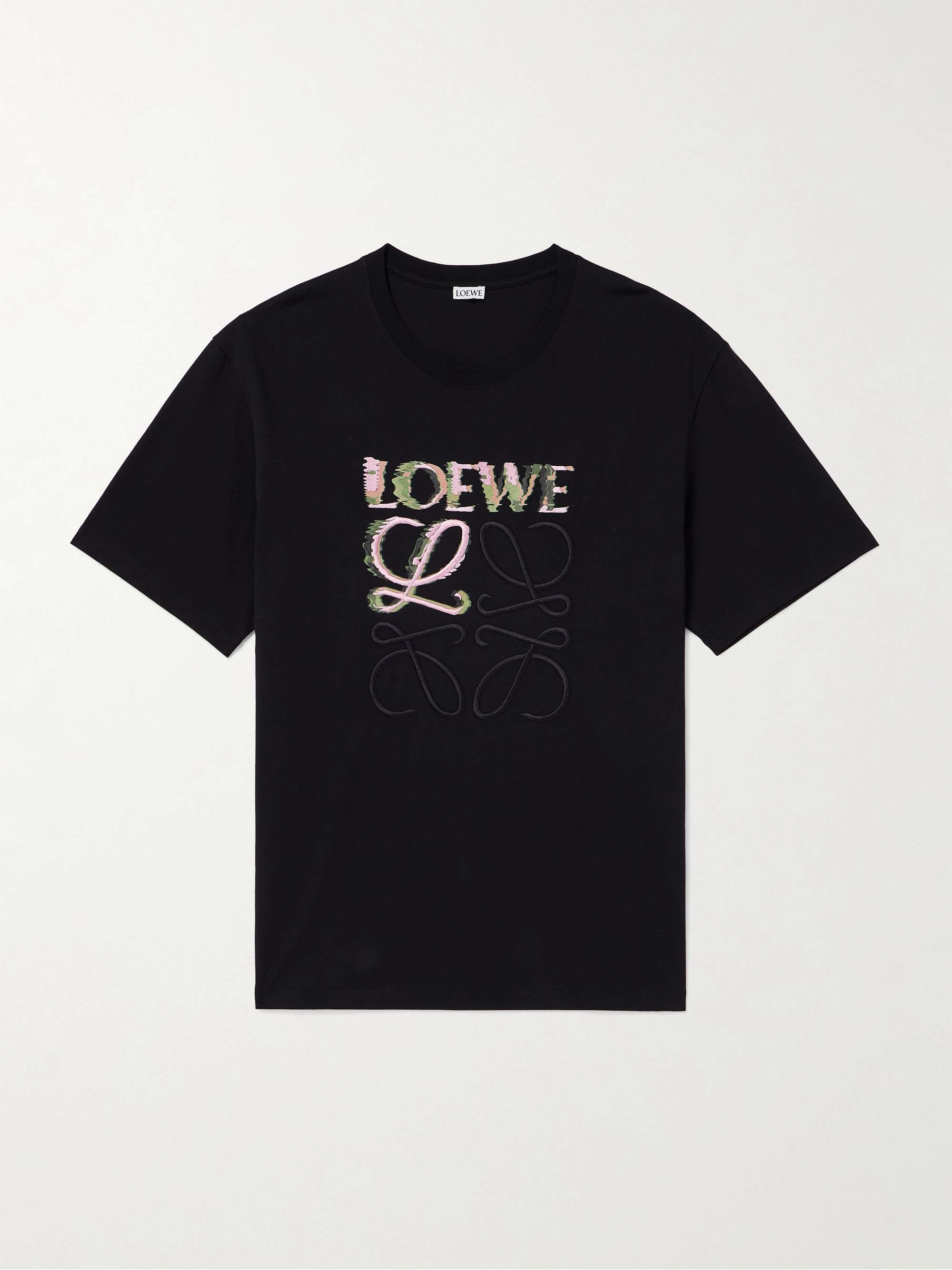 LOEWE Logo-Embroidered Cotton-Jersey T-Shirt for Men | MR PORTER