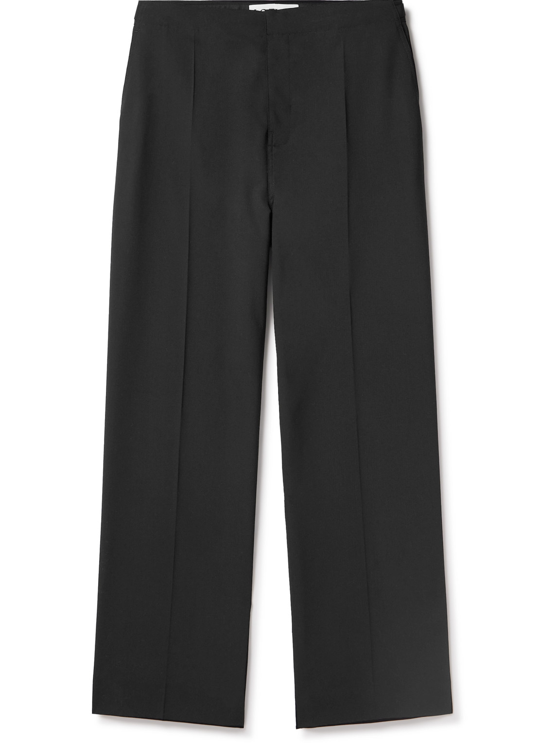 Loewe Straight-leg Wool Trousers In Black