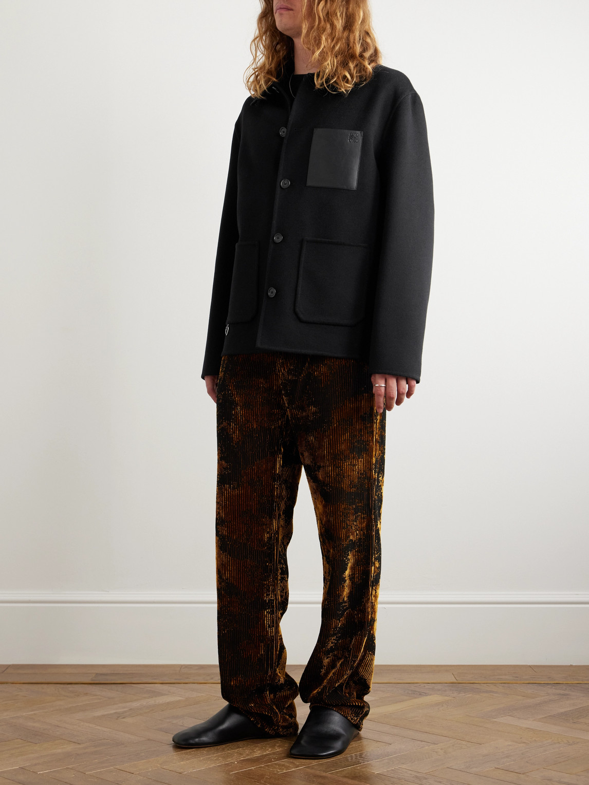 Leather-Trimmed Wool and Cashmere-Blend Jacket — 2