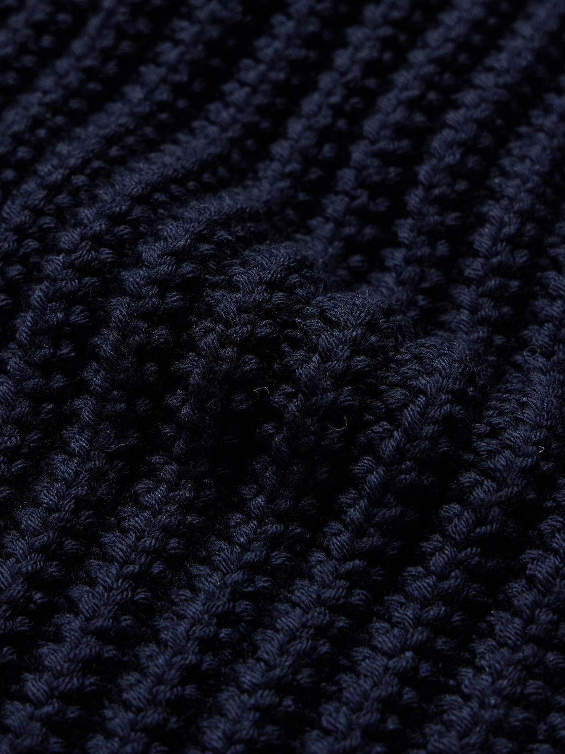 Shop Loewe Ribbed Wool Cardigan In Blue