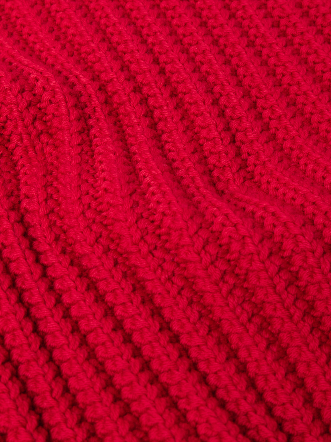 Shop Loewe Fisherman Ribbed Wool Half-zip Sweater In Red