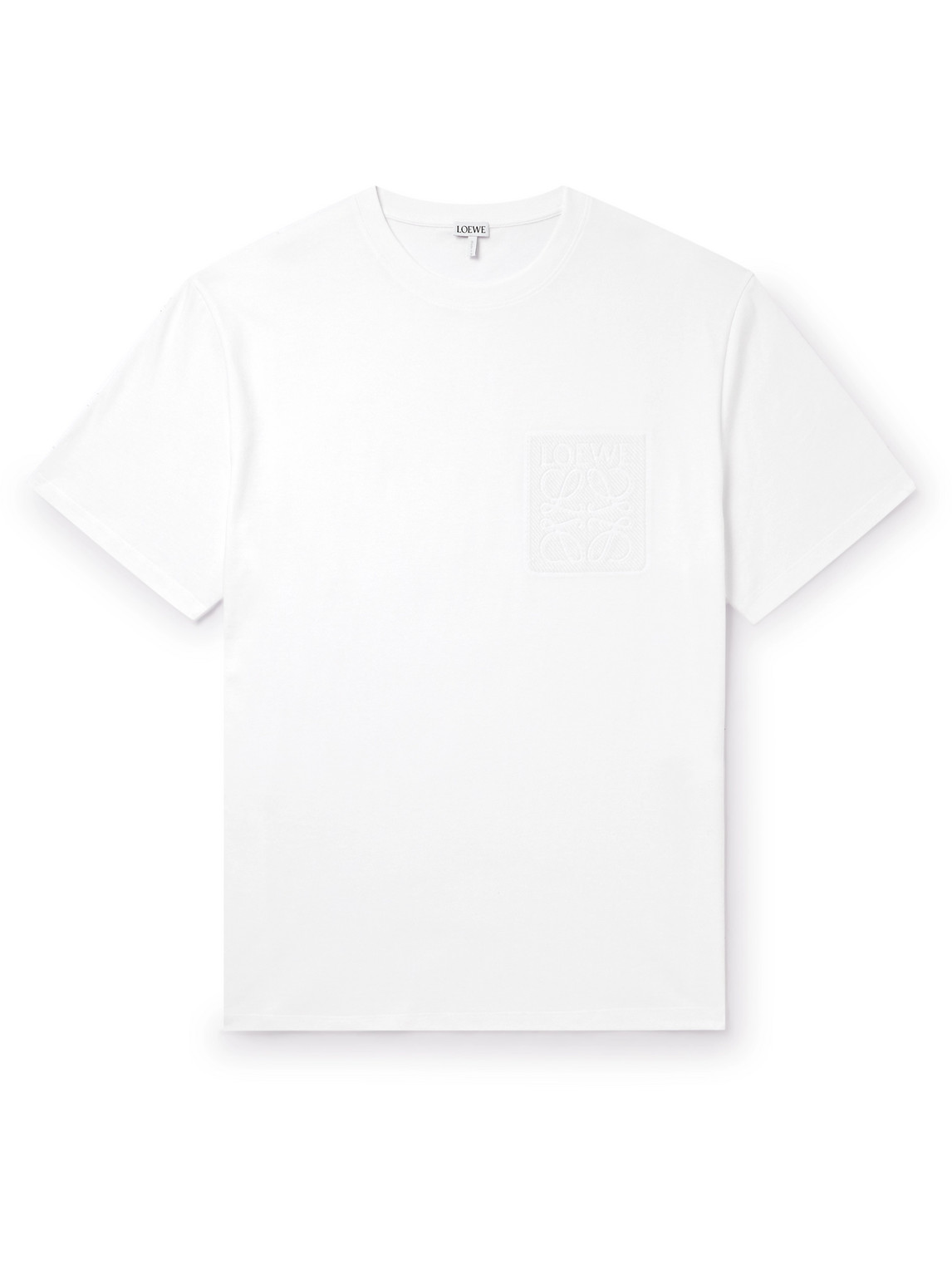 Loewe Logo-appliquéd Cotton-jersey T-shirt In White