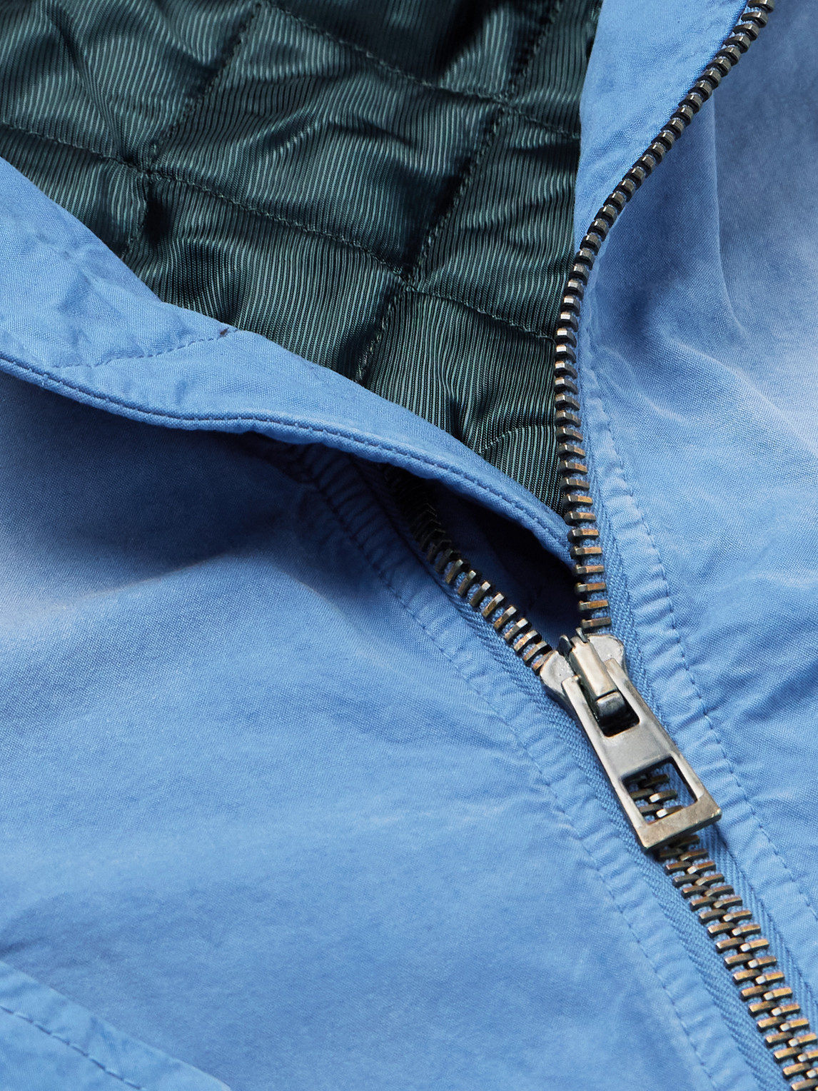 Shop Loewe Corduroy-trimmed Padded Cotton Bomber Jacket In Blue