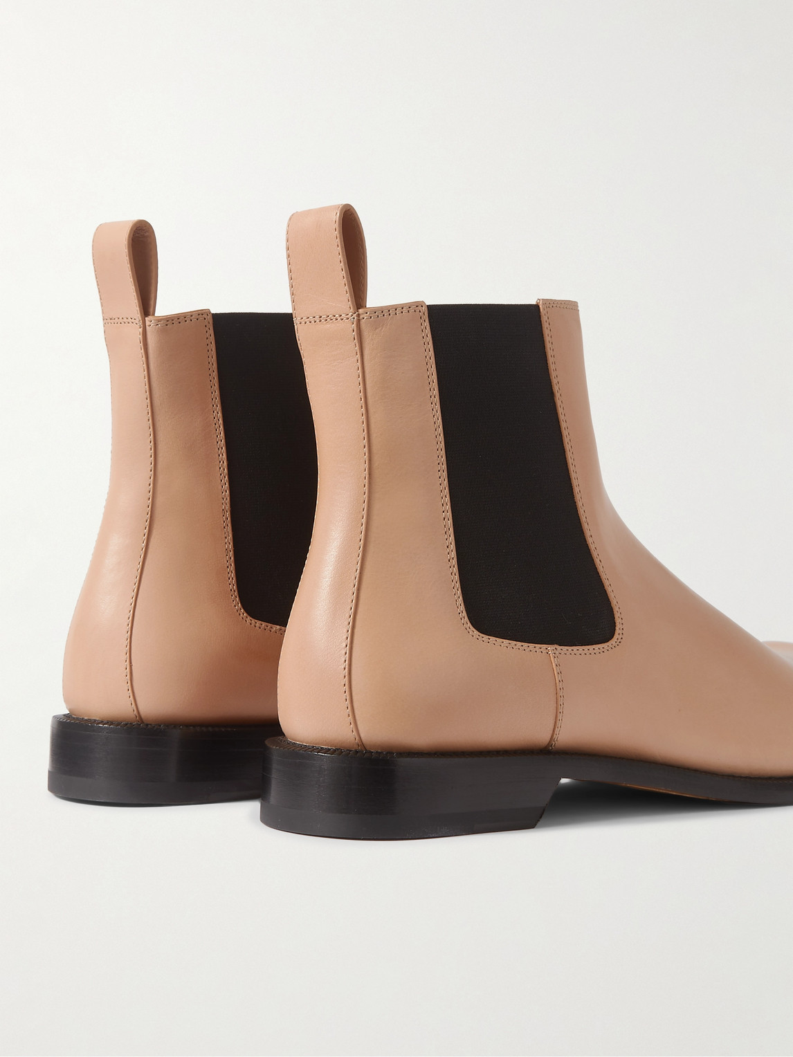 Shop Loewe Campo Leather Chelsea Boots In Brown