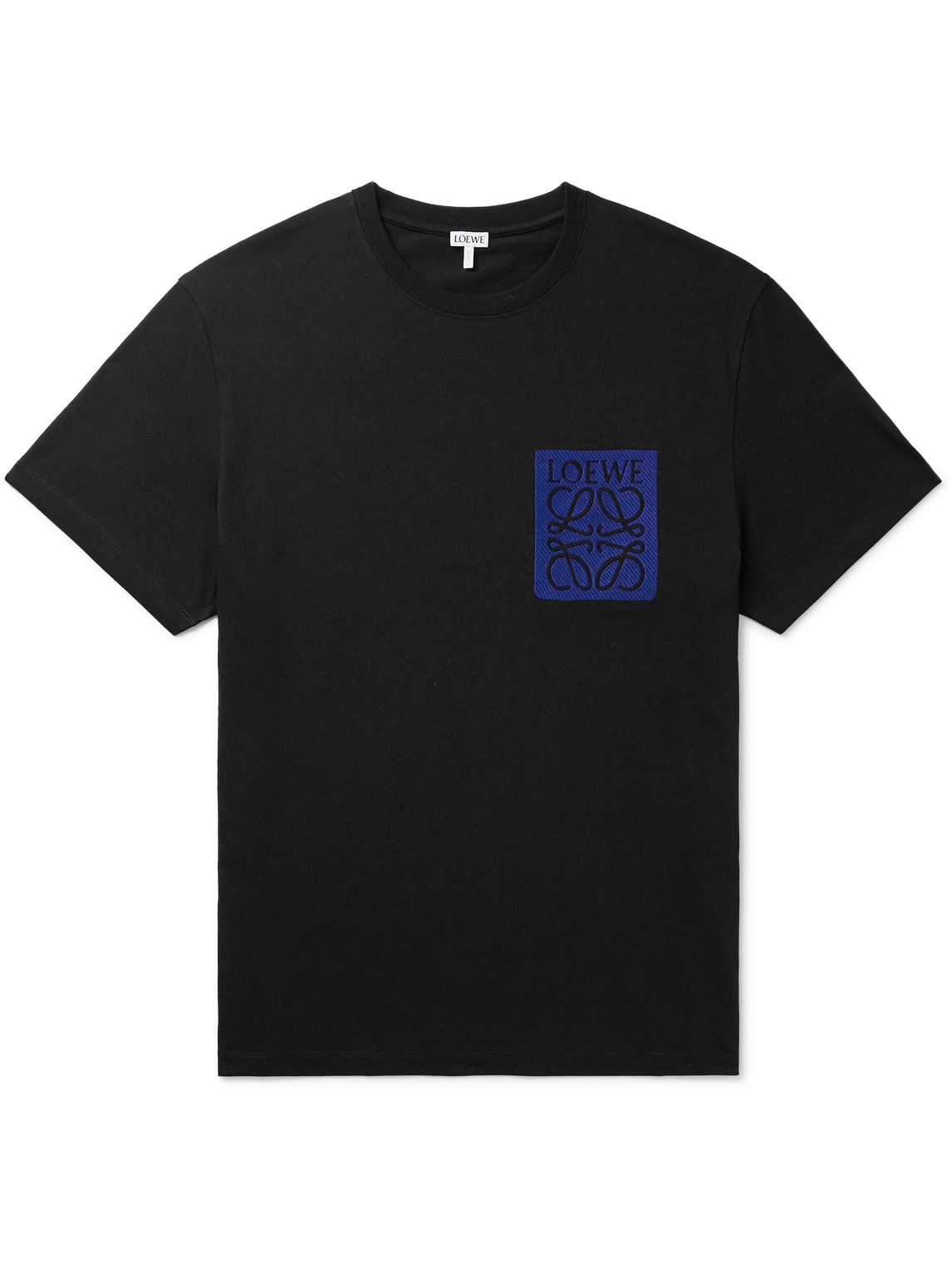 Loewe Logo-appliquéd Cotton-jersey T-shirt In Black