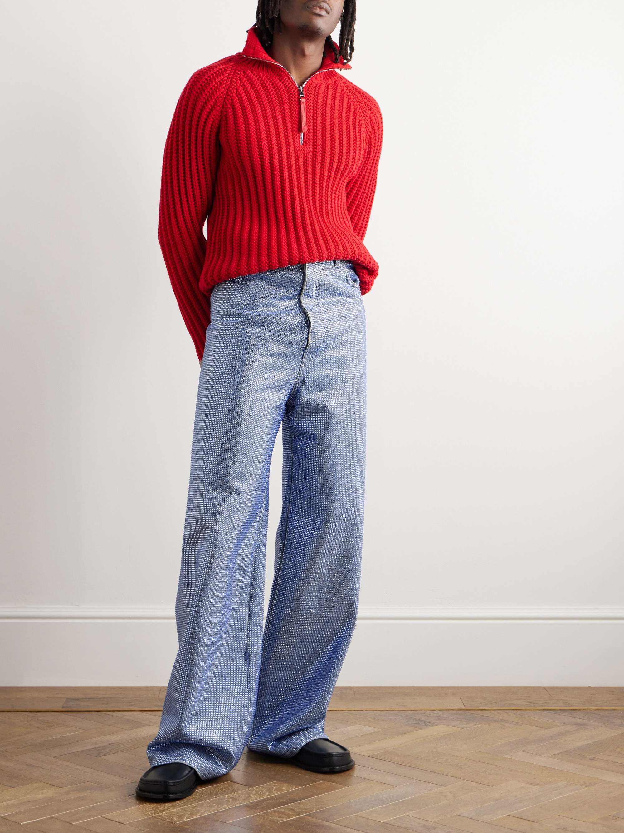 LOEWE Wide-Leg Embellished Jeans for Men | MR PORTER