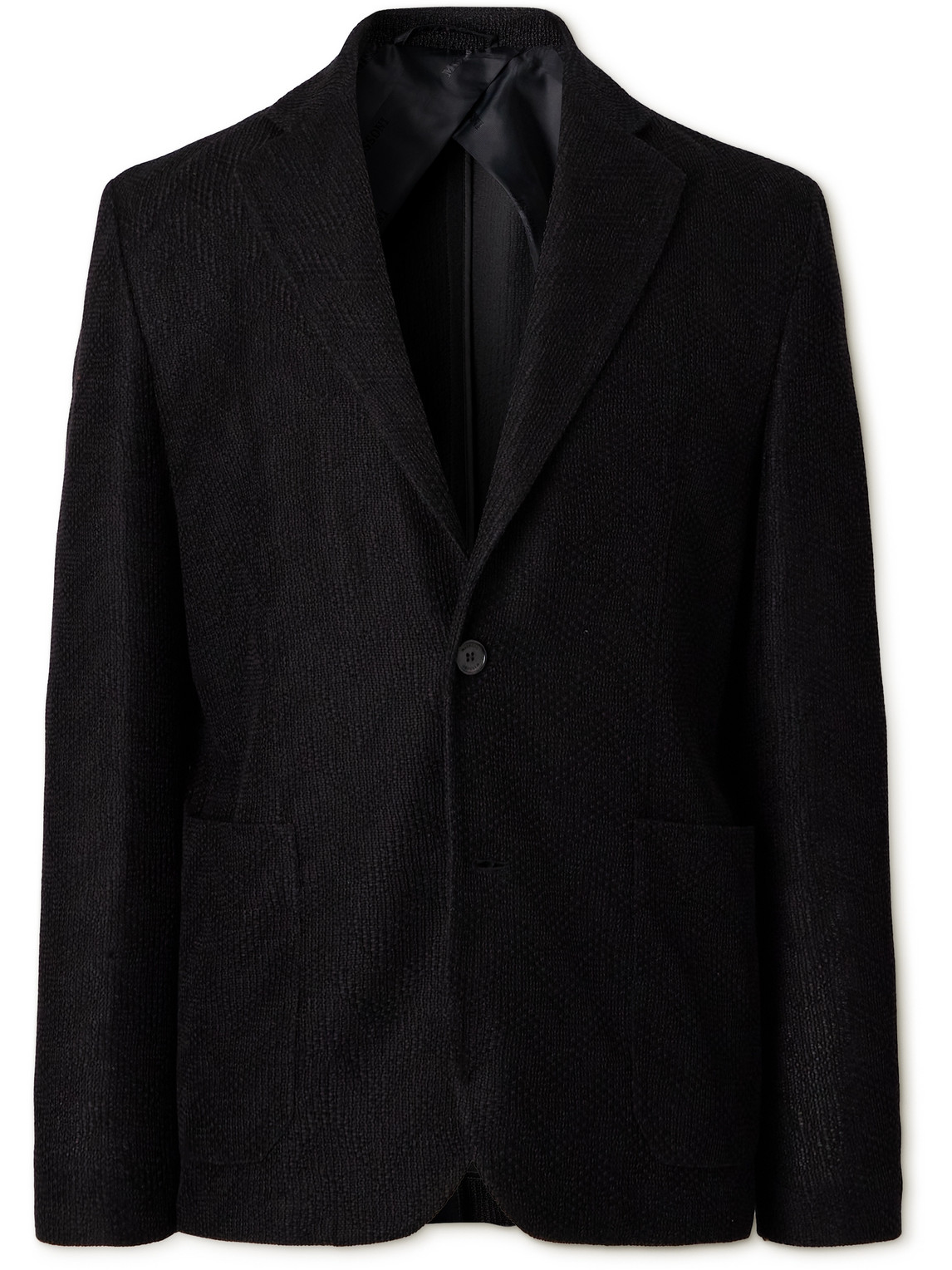Missoni Silm-fit Chevron-jacquard Cotton Blazer In Black