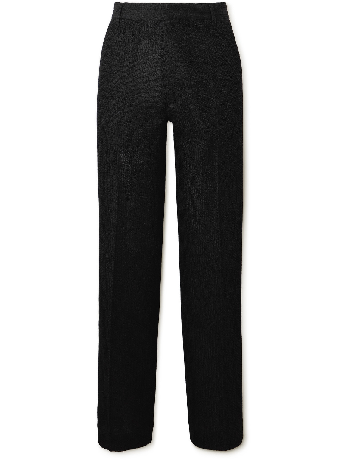 Missoni Straight-leg Knitted Cotton Trousers In Black