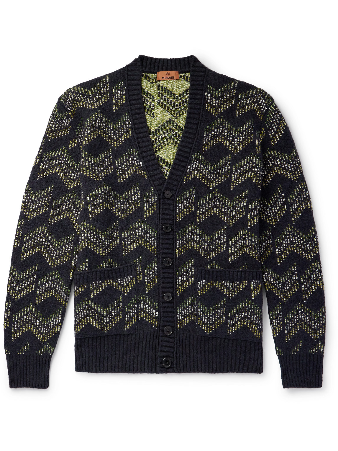 MISSONI CHEVRON JACQUARD-KNIT CARDIGAN