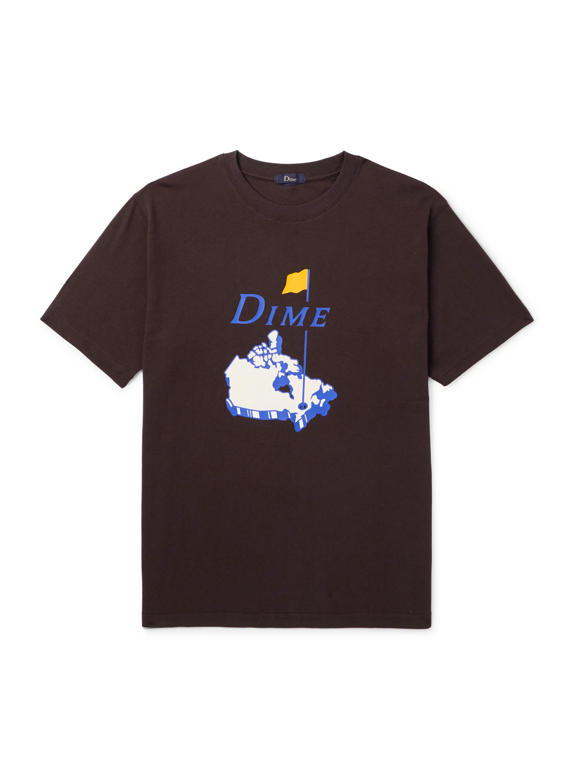 Dime Masters Logo-print Cotton-jersey T-shirt In Brown