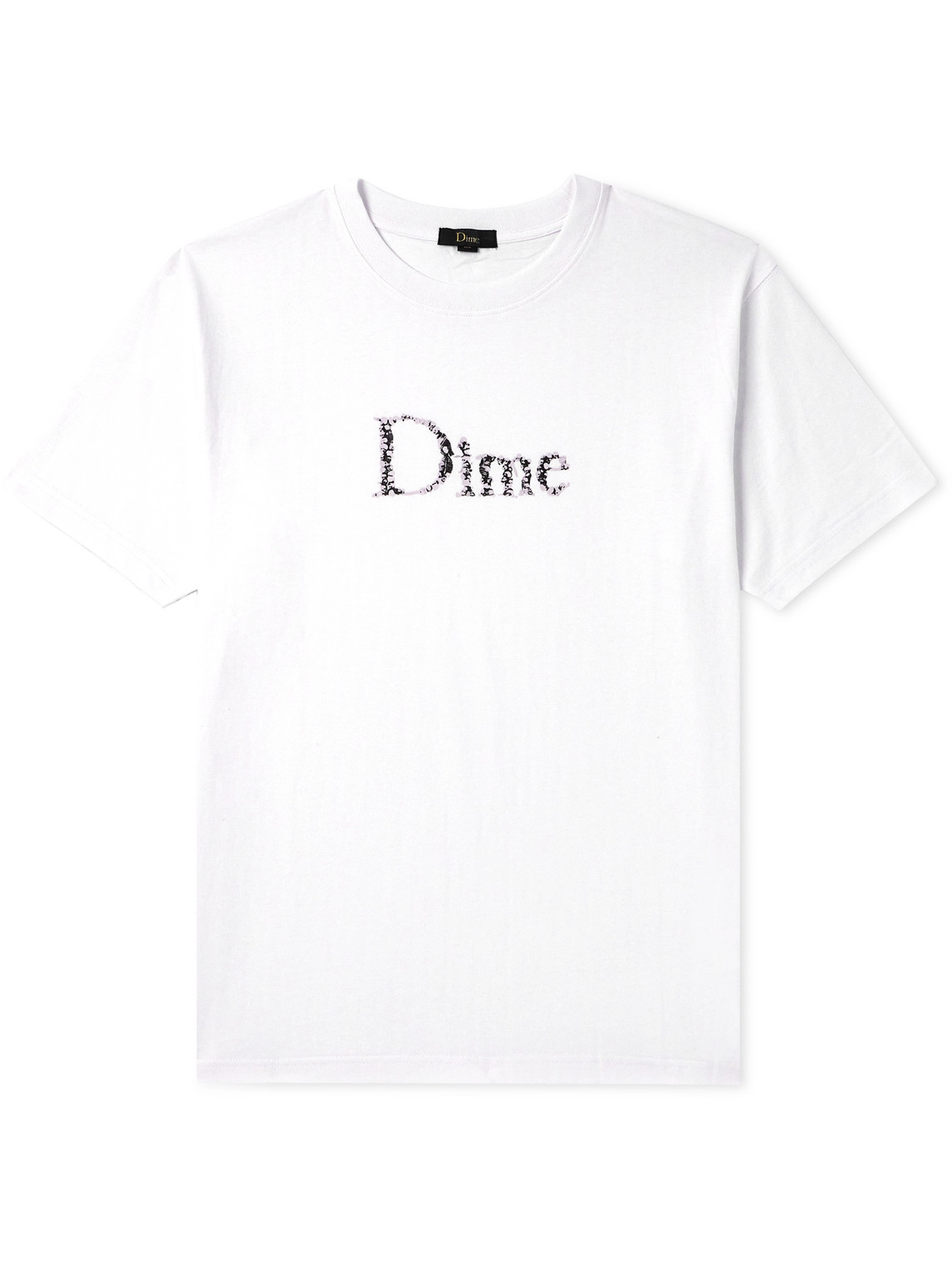Dime Logo-printed Cotton-jersey T-shirt In White