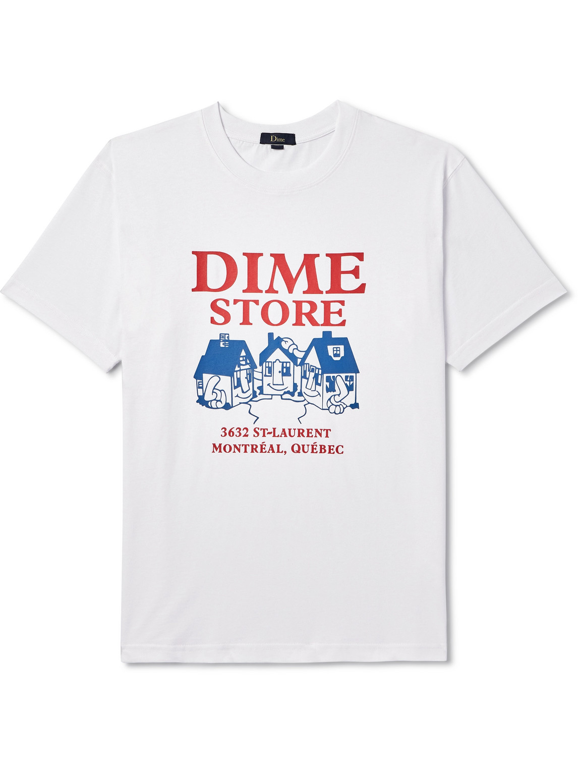 Dime Logo-print Cotton-jersey T-shirt In White
