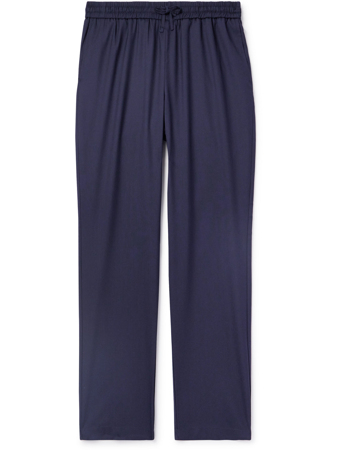 Straight-Leg Virgin Wool-Blend Drawstring Trousers