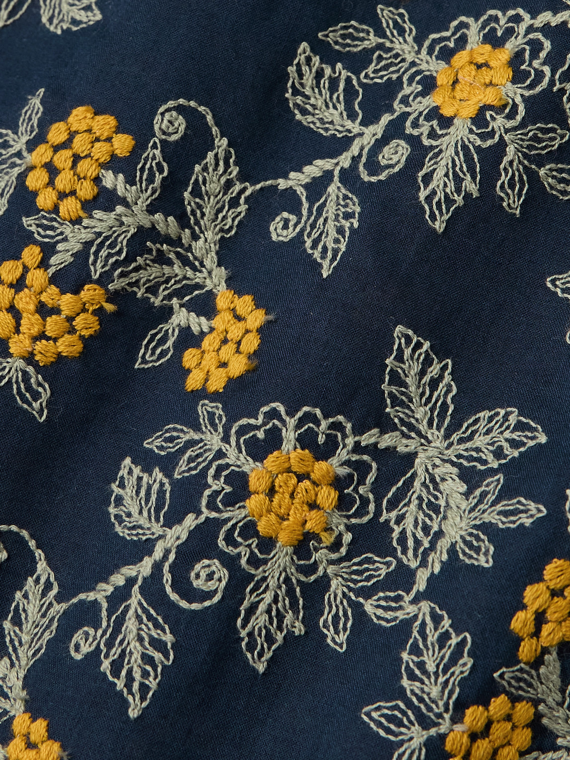 Shop De Bonne Facture Embroidered Cotton-voile Shirt In Blue