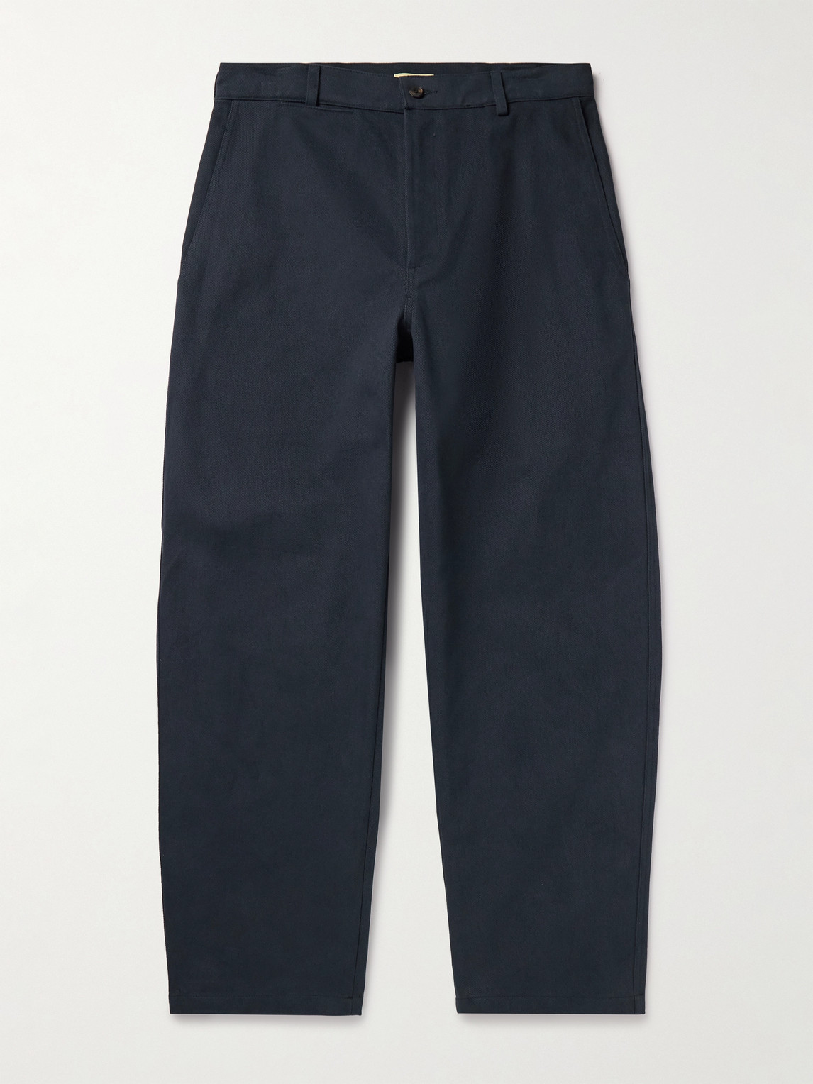 Balloon Barrel-Leg Cotton-Drill Trousers
