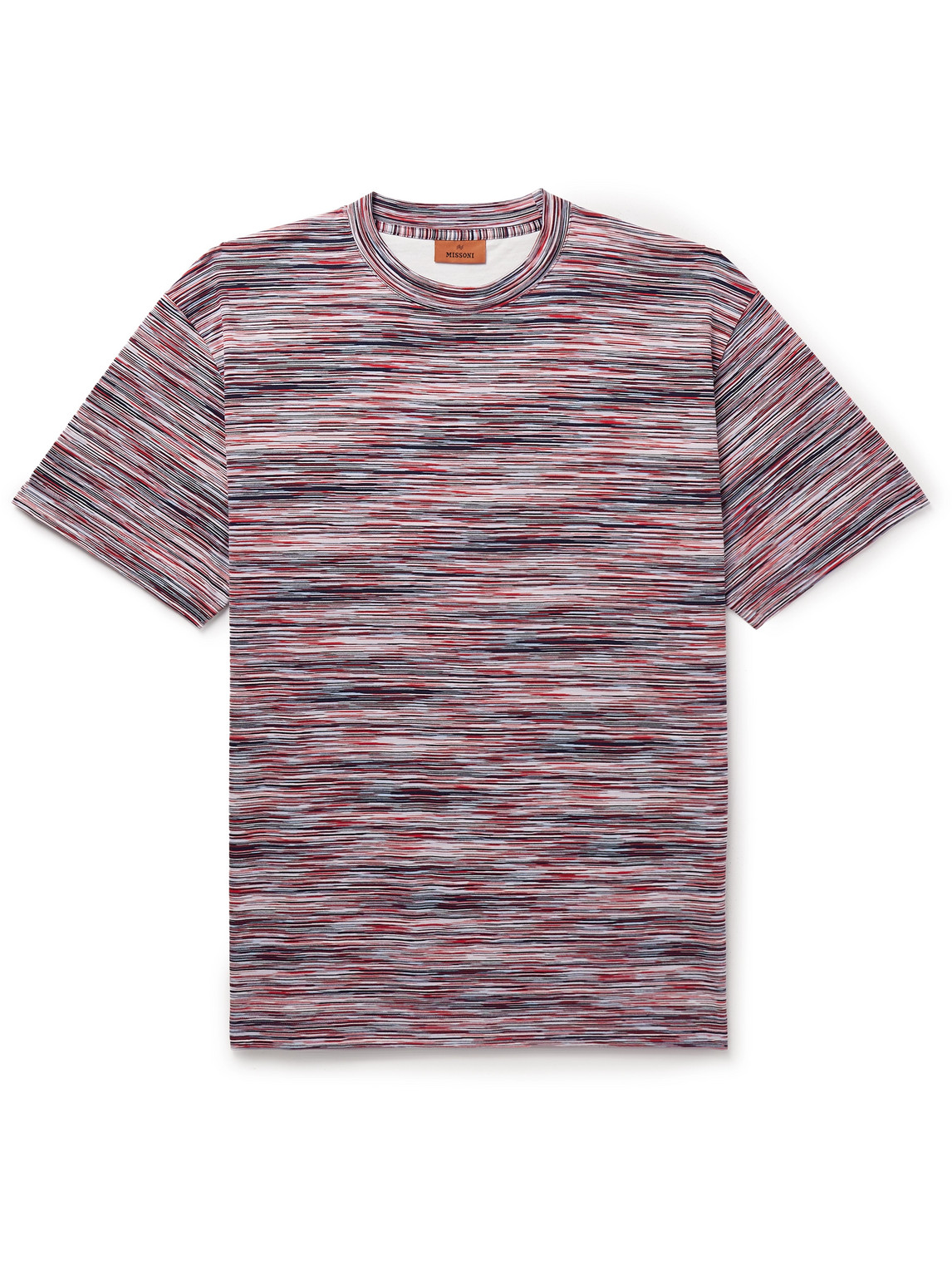 Shop Missoni Space-dyed Cotton-jersey T-shirt In Red