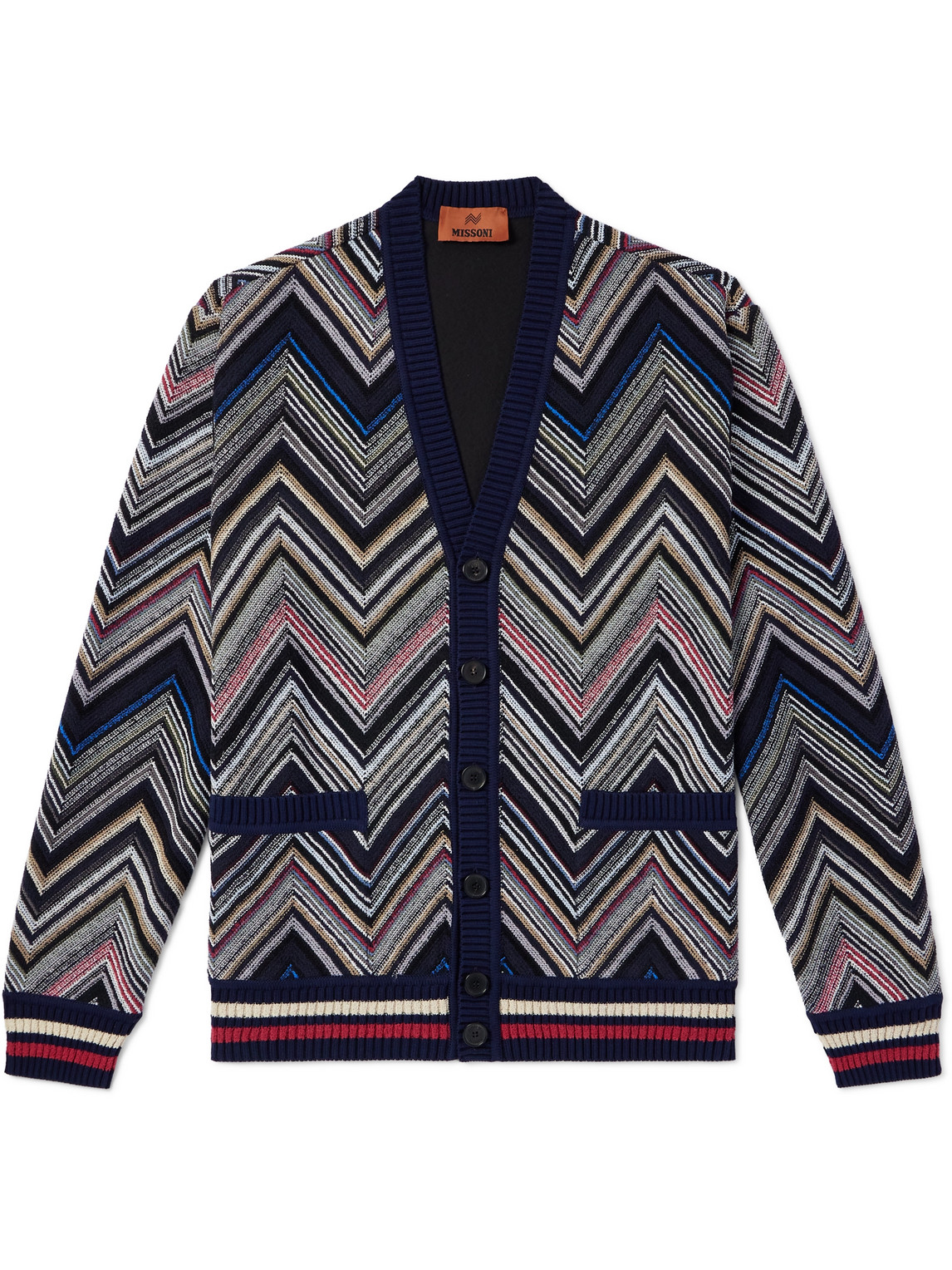 Missoni Striped Crochet-Knit Cotton-Blend Cardigan - Men