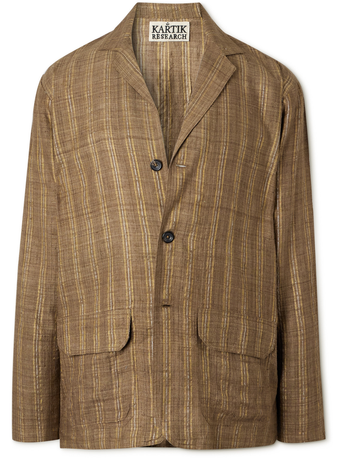 Kartik Research - Metallic Matka Silk-Jacquard Blazer - Men - Brown - L