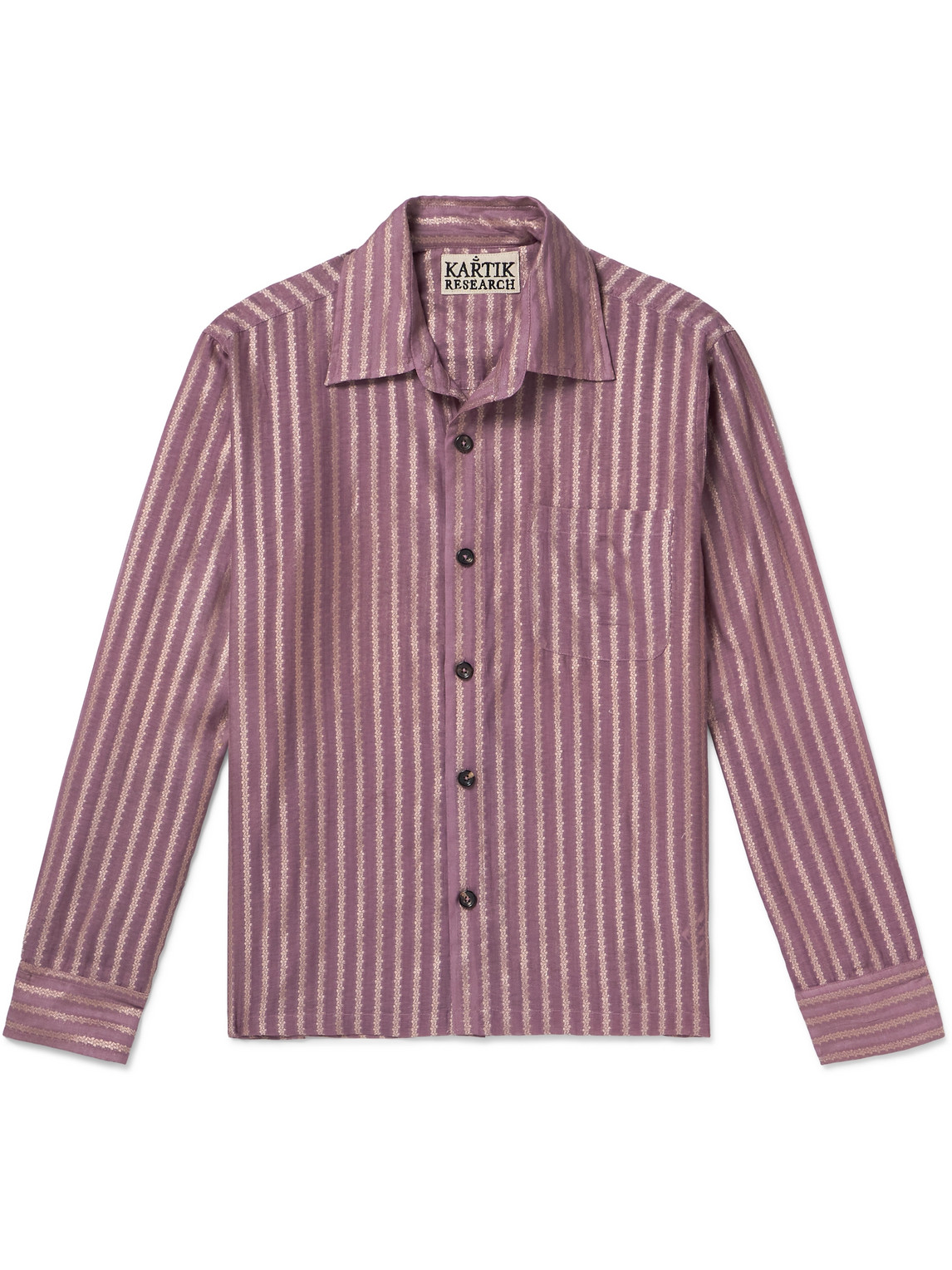 Kartik Research Metallic Silk-Jacquard Shirt | Smart Closet