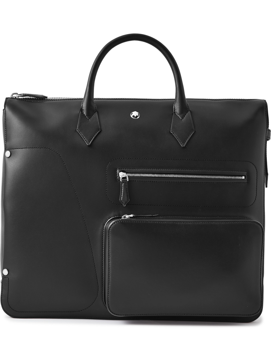 Shop Montblanc Meisterstück Selection Soft 24/7 Leather Briefcase In Black