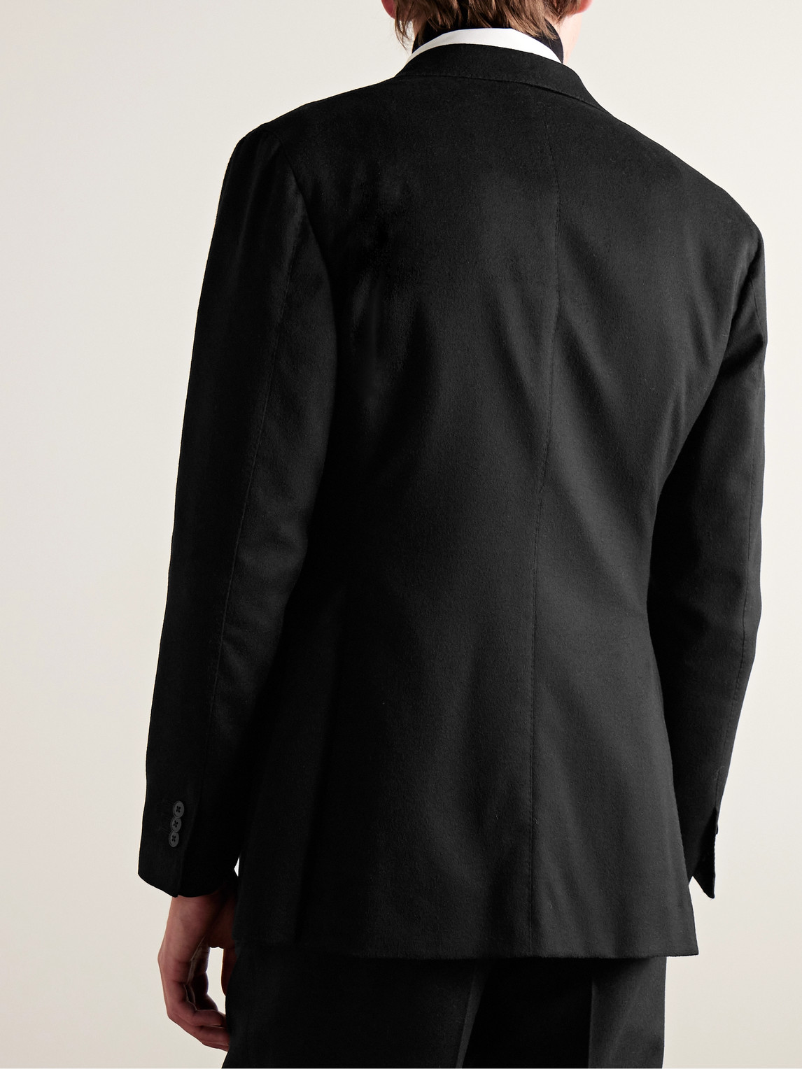 Shop Saman Amel Cashmere-felt Blazer In Black