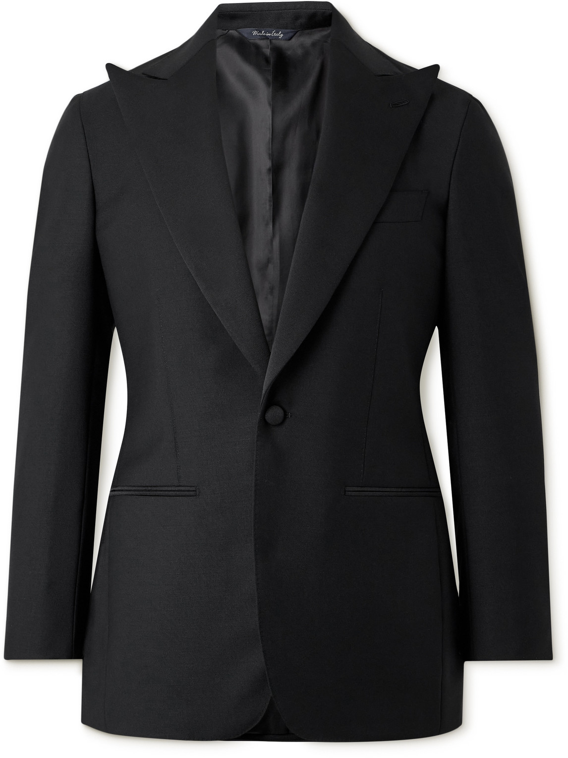 Saman Amel Grosgrain-trimmed Wool Tuxedo Jacket In Unknown