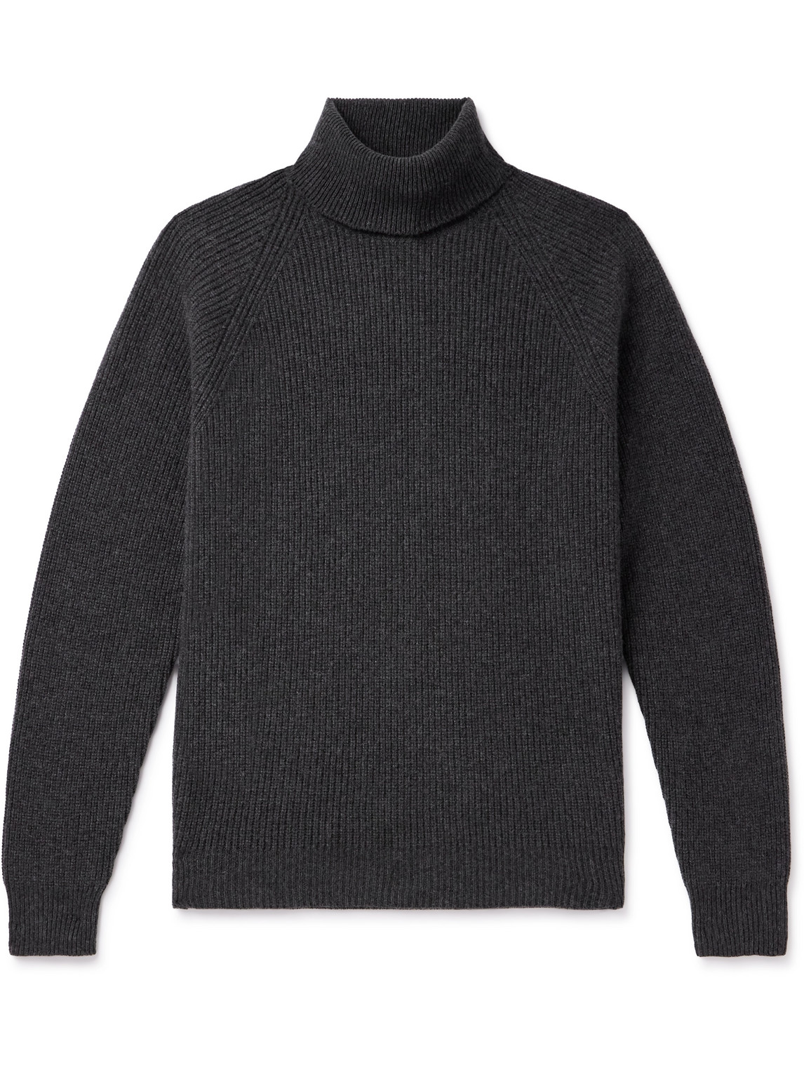Ribbed Cashmere Rollneck Sweater