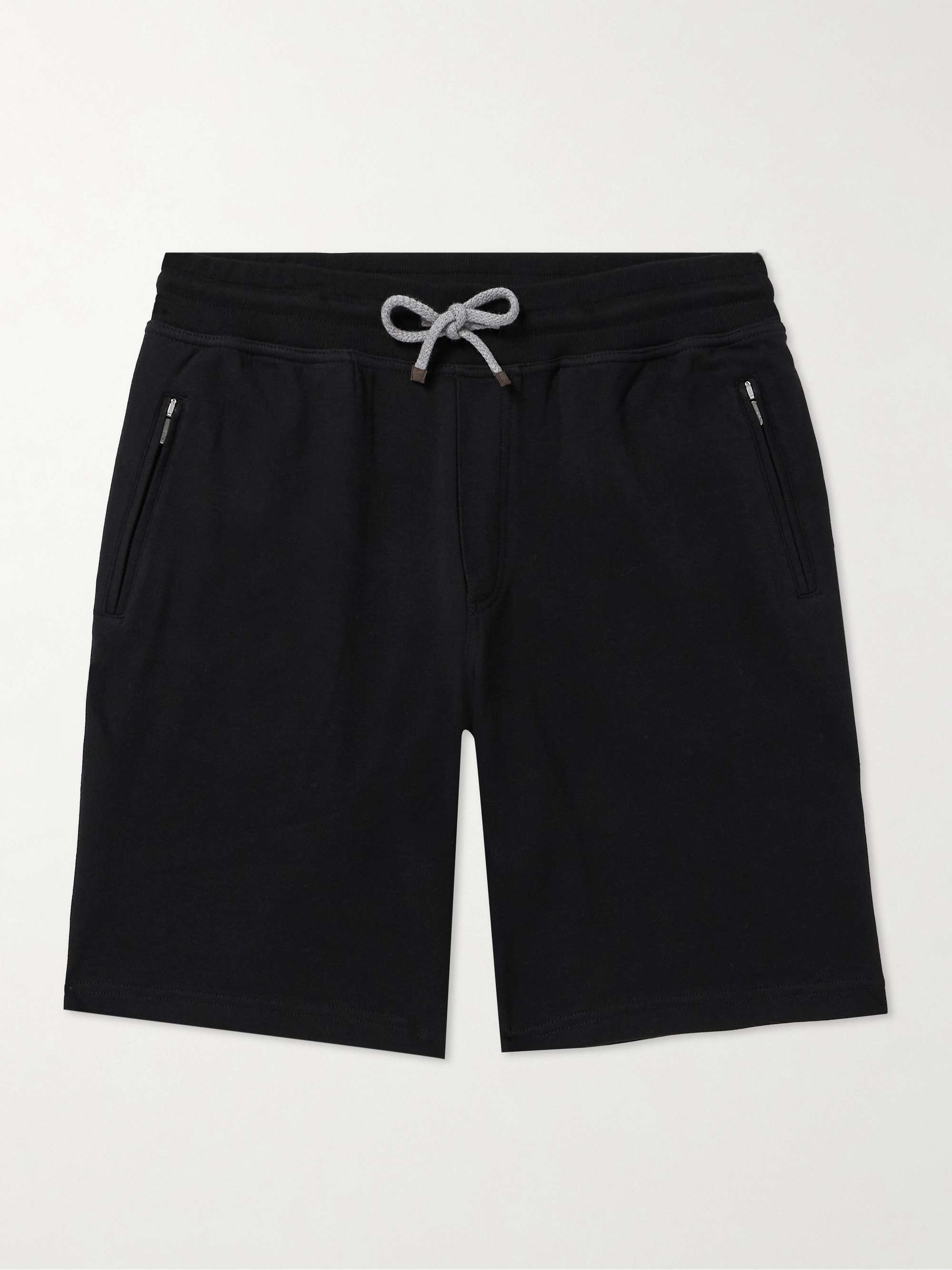 BRUNELLO CUCINELLI Straight-Leg Cotton-Blend Jersey Drawstring Shorts for  Men | MR PORTER