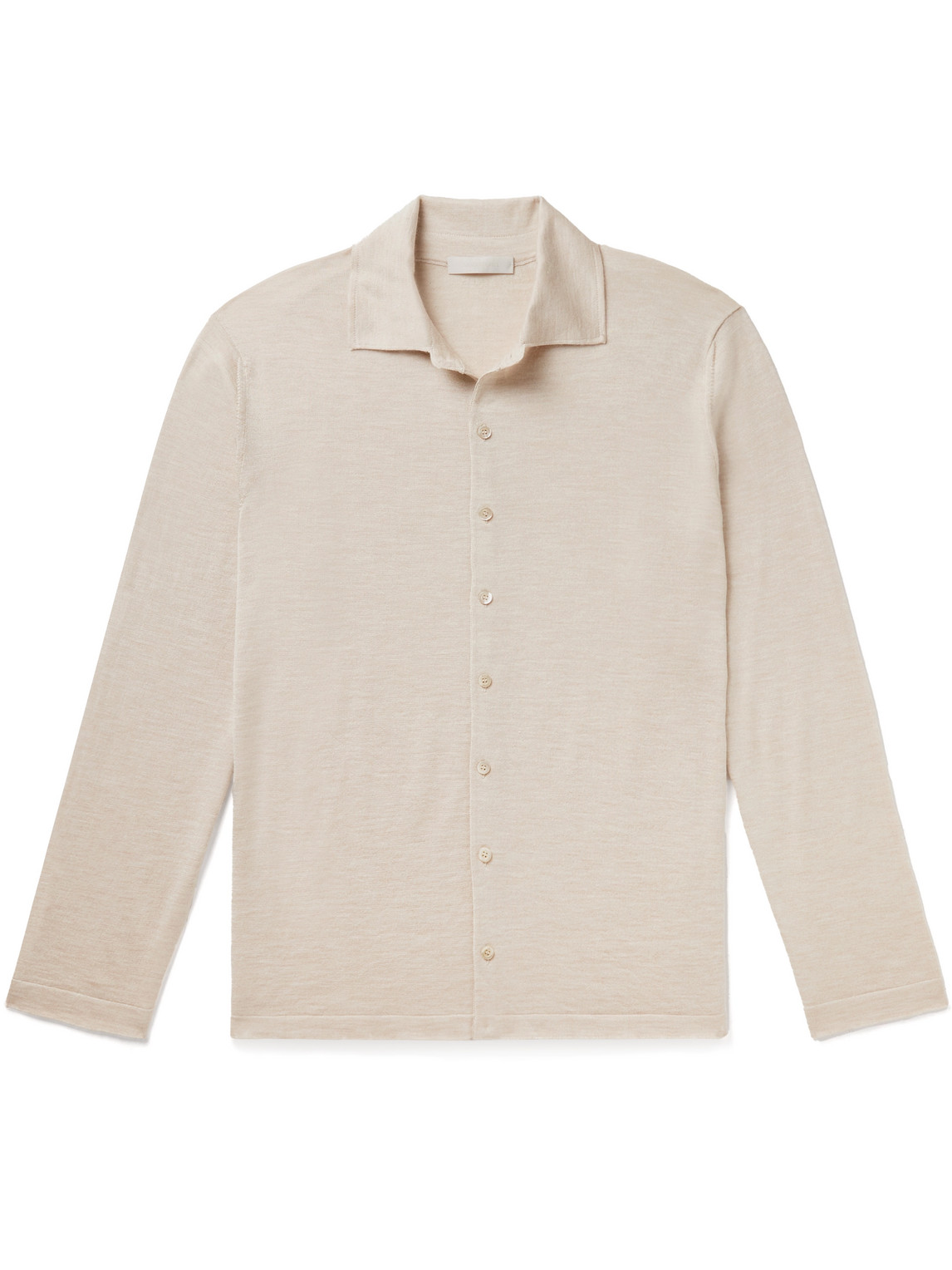 Saman Amel Cashmere And Silk-blend Shirt In Neutrals