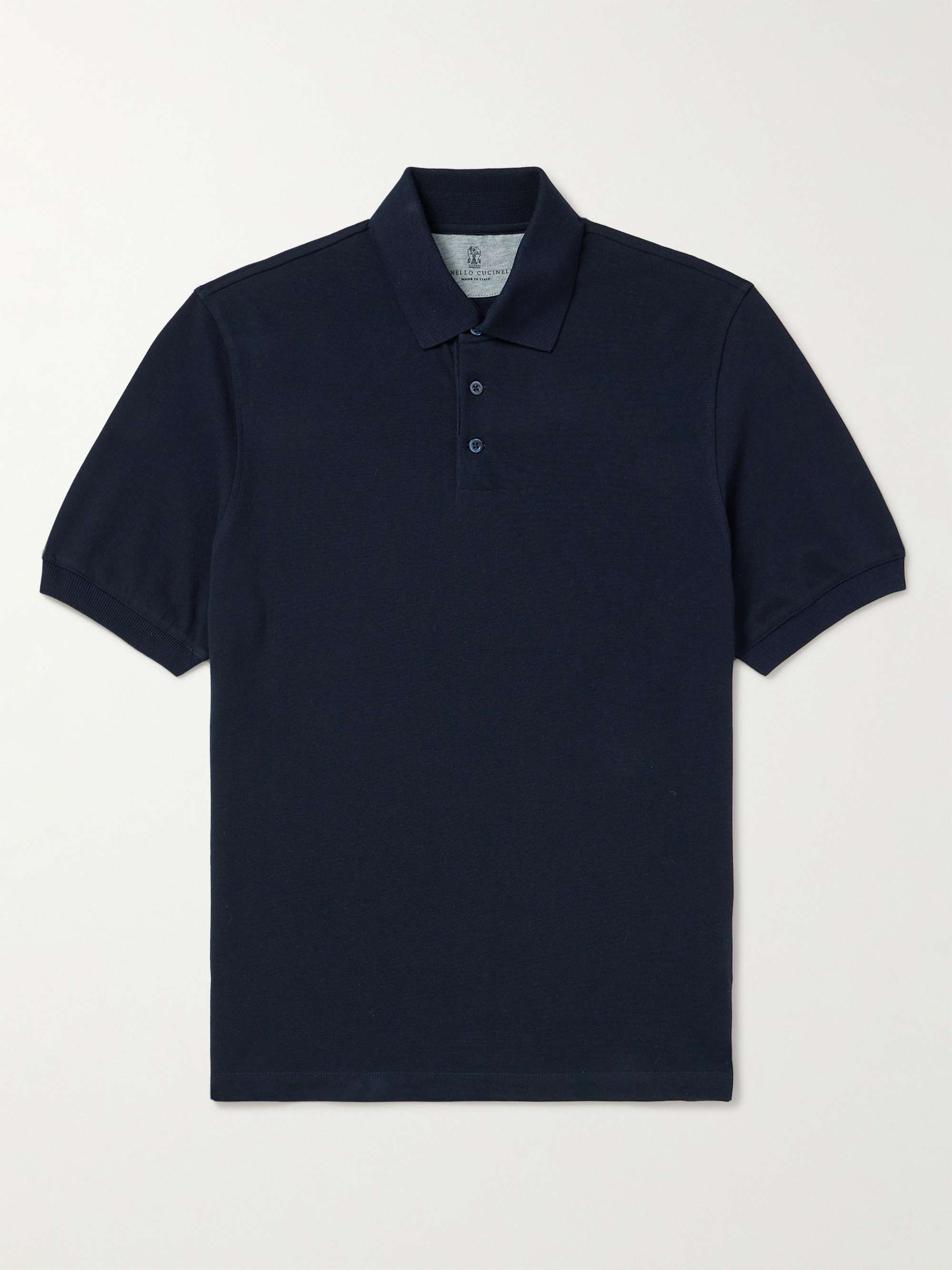 BRUNELLO CUCINELLI Cotton-Piqué Polo Shirt for Men | MR PORTER