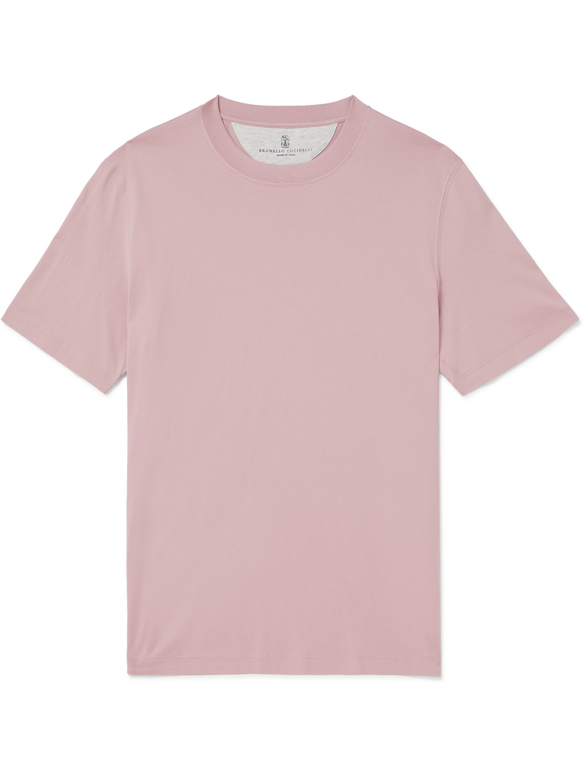 Brunello Cucinelli Cotton-jersey T-shirt In Pink