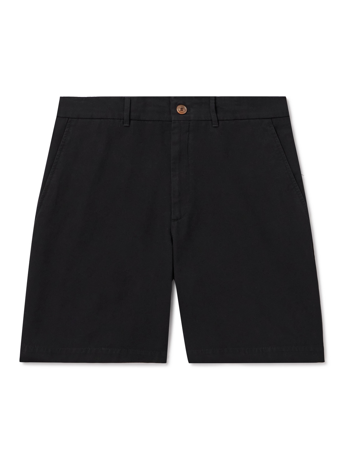Brunello Cucinelli Straight-leg Cotton-twill Bermuda Shorts In Black