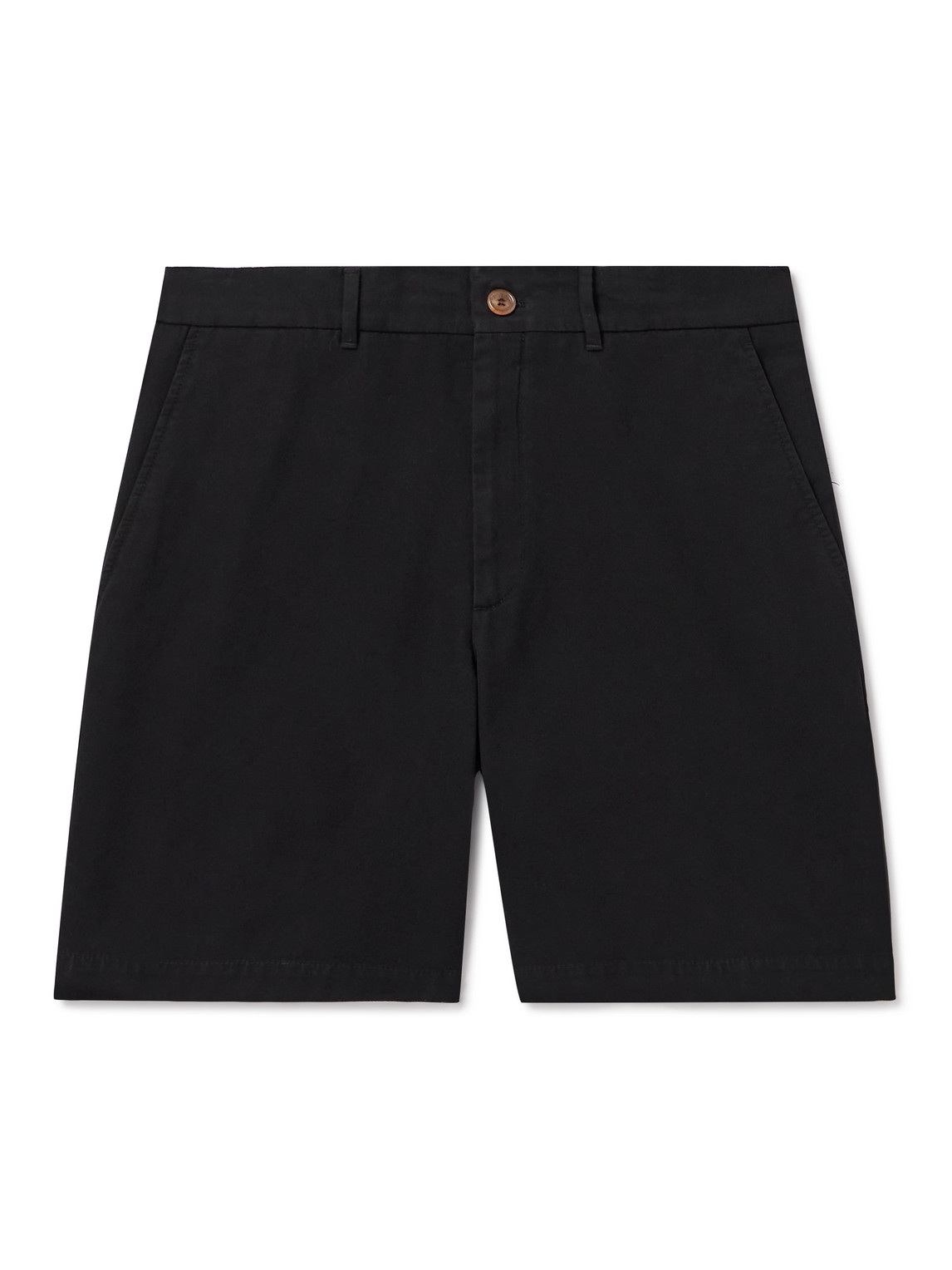 Brunello Cucinelli Straight-leg Cotton-twill Bermuda Shorts In Blue