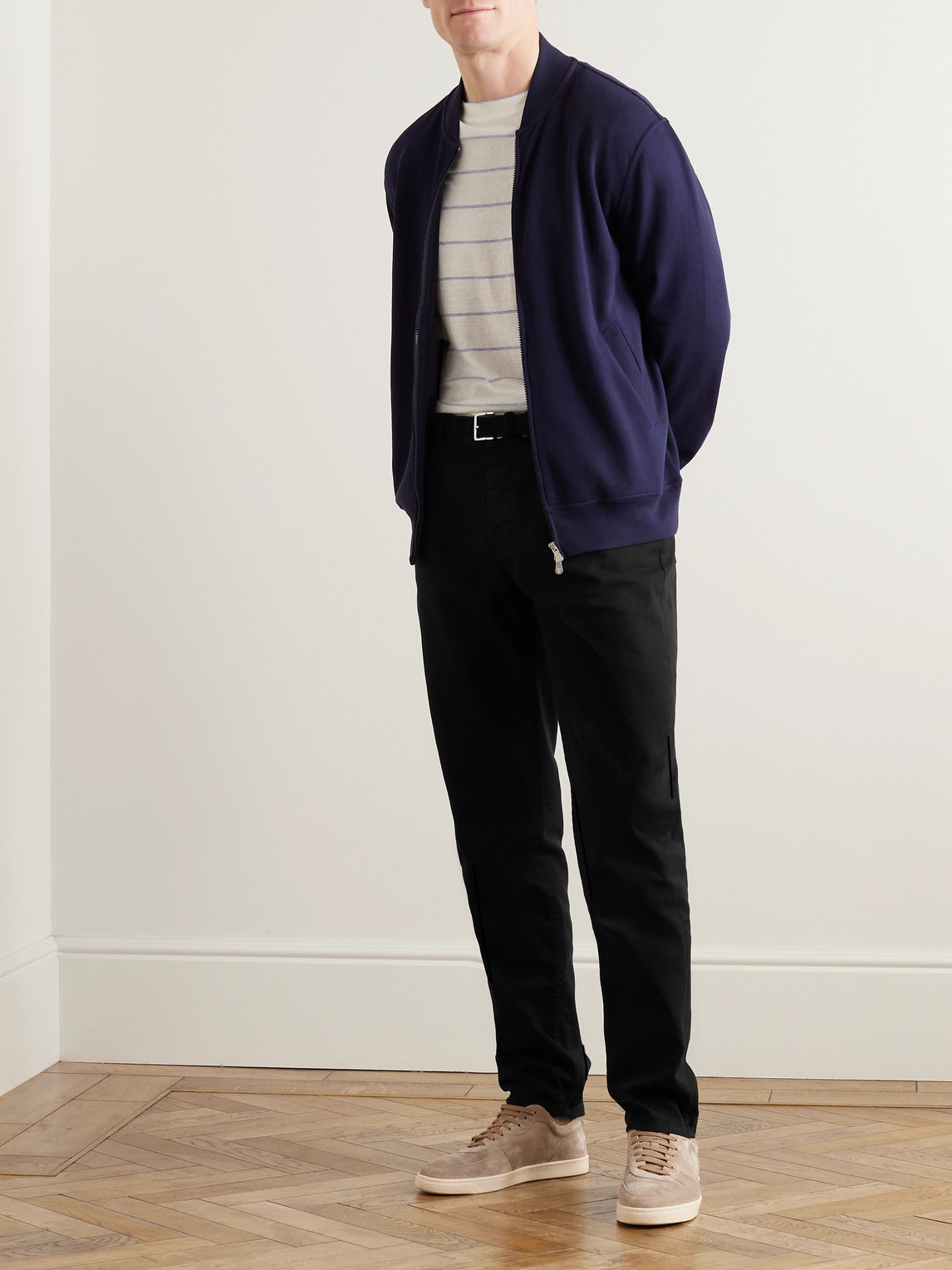 Brunello Cucinelli Slim-fit Straight-leg Logo-embroidered Jeans In Black