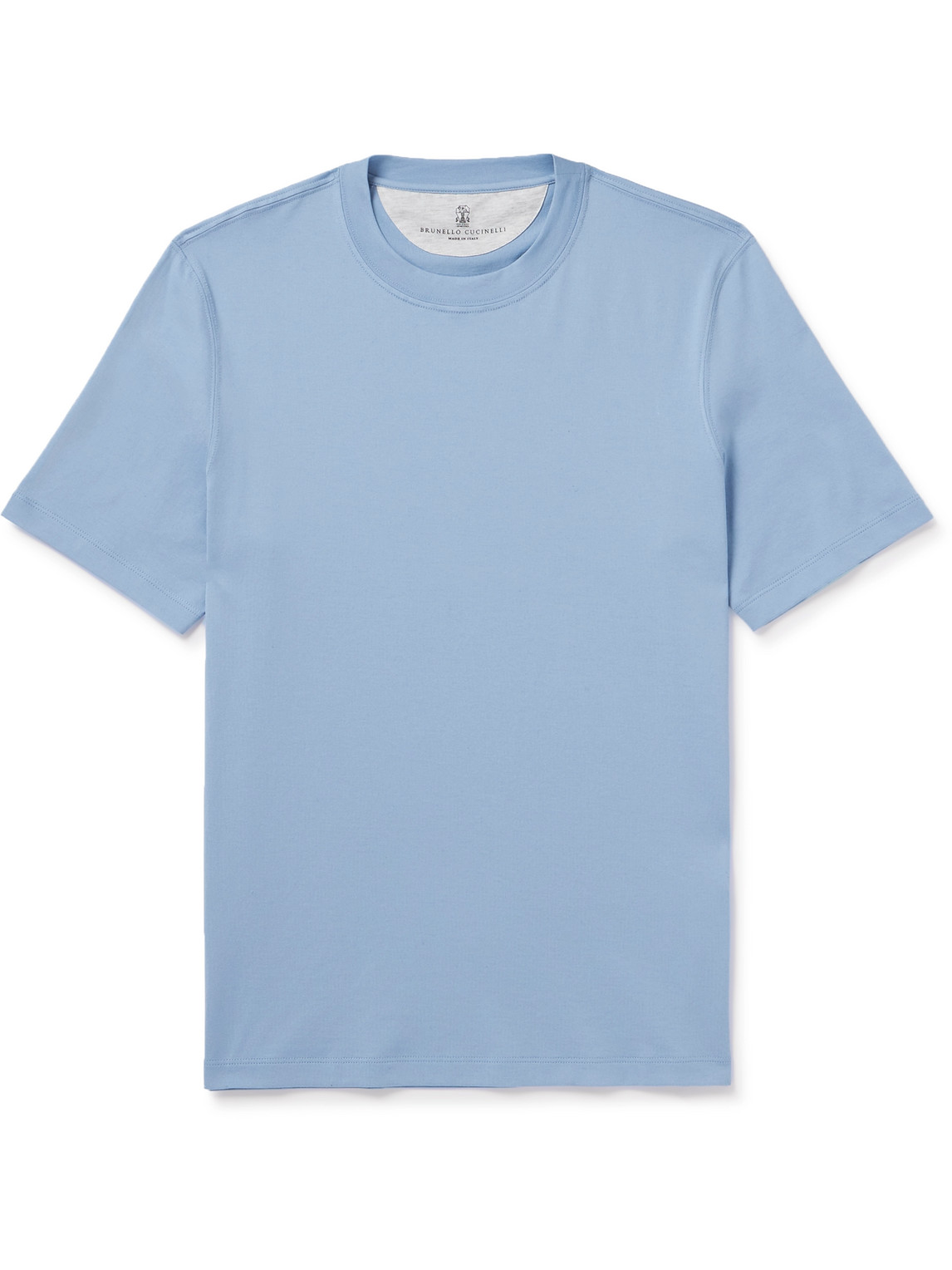 Brunello Cucinelli Cotton-jersey T-shirt In Blue