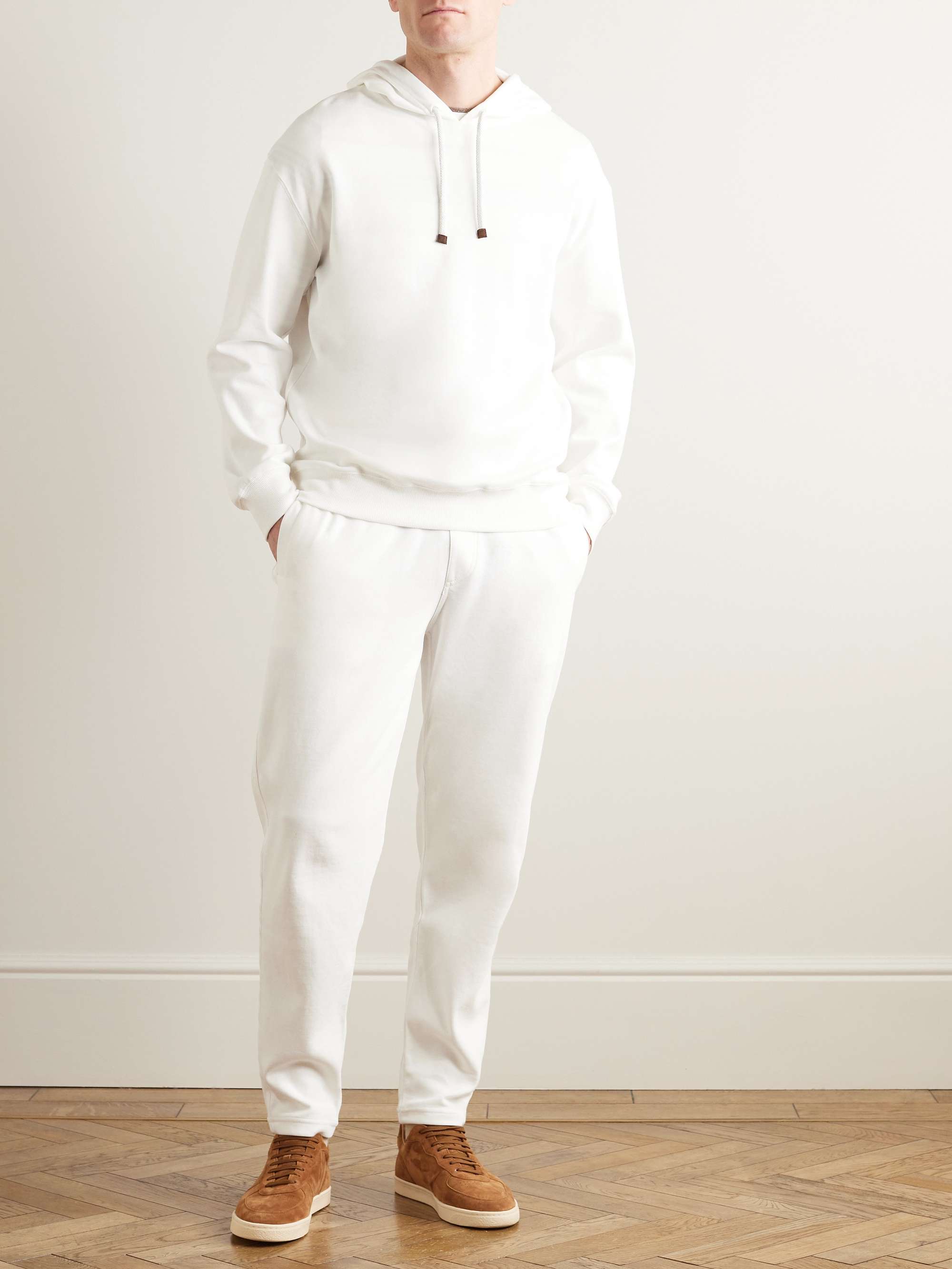 BRUNELLO CUCINELLI Cotton-Blend Jersey Hoodie