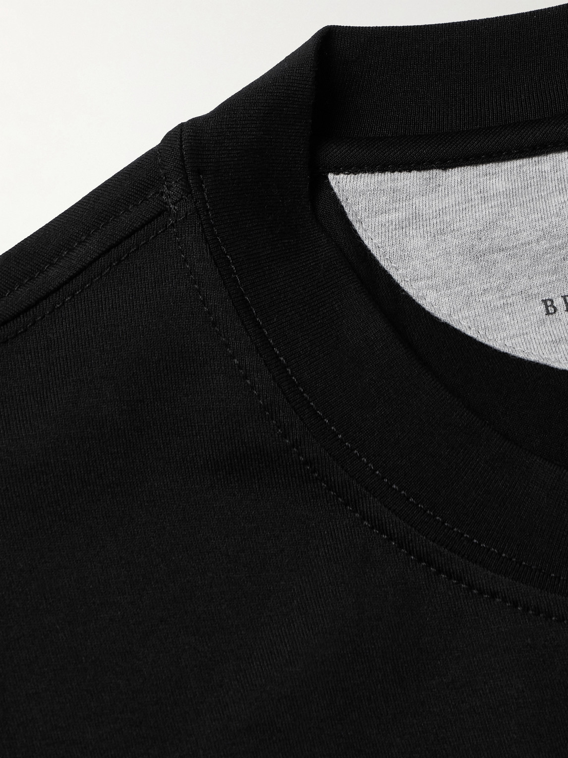 Brunello Cucinelli Silk And Cotton-blend Jersey T-shirt In Black