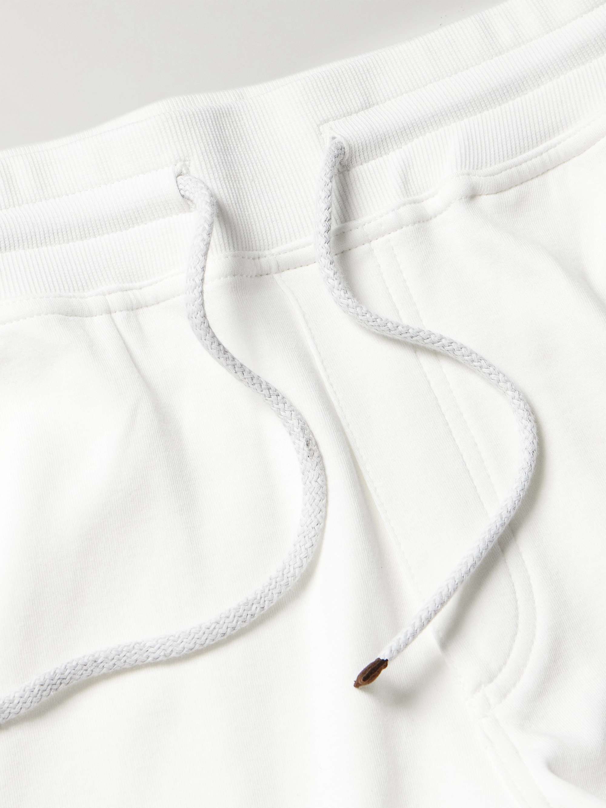 BRUNELLO CUCINELLI Straight-Leg Cotton-Blend Jersey Sweatpants