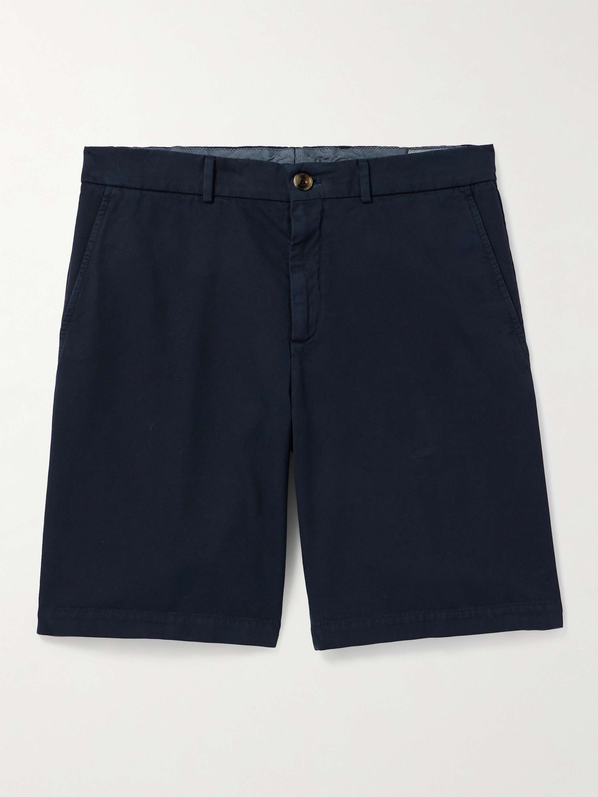 BRUNELLO CUCINELLI Straight-Leg Cotton-Twill Bermuda Shorts for Men ...