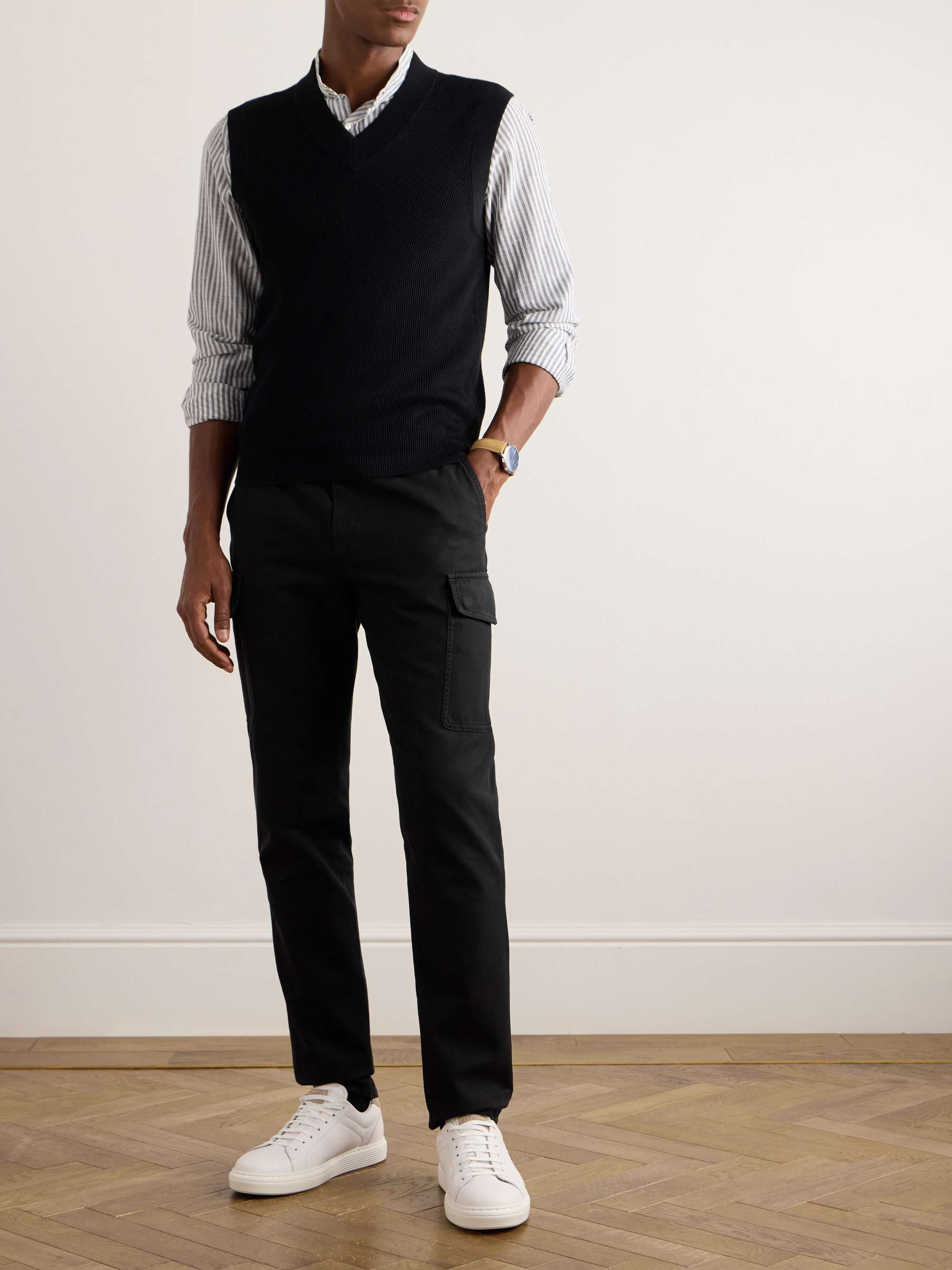 BRUNELLO CUCINELLI Straight-Leg Cotton-Gabardine Cargo Trousers