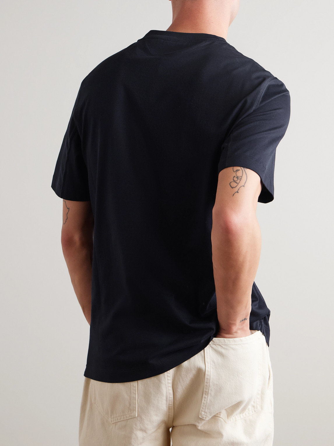 Brunello Cucinelli Layered-effect Crewneck T-shirt In Black