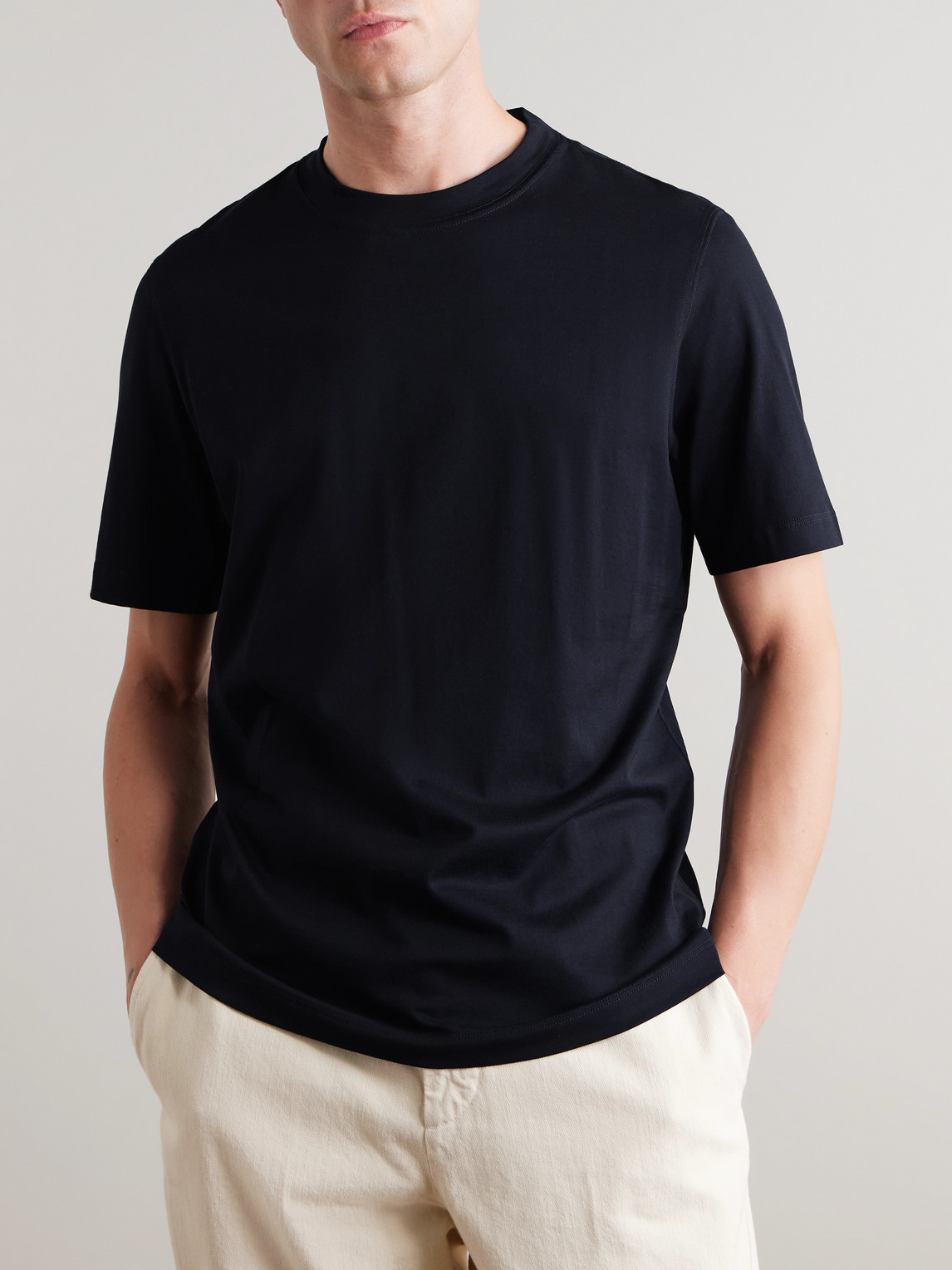 Brunello Cucinelli Layered-effect Crewneck T-shirt In Black