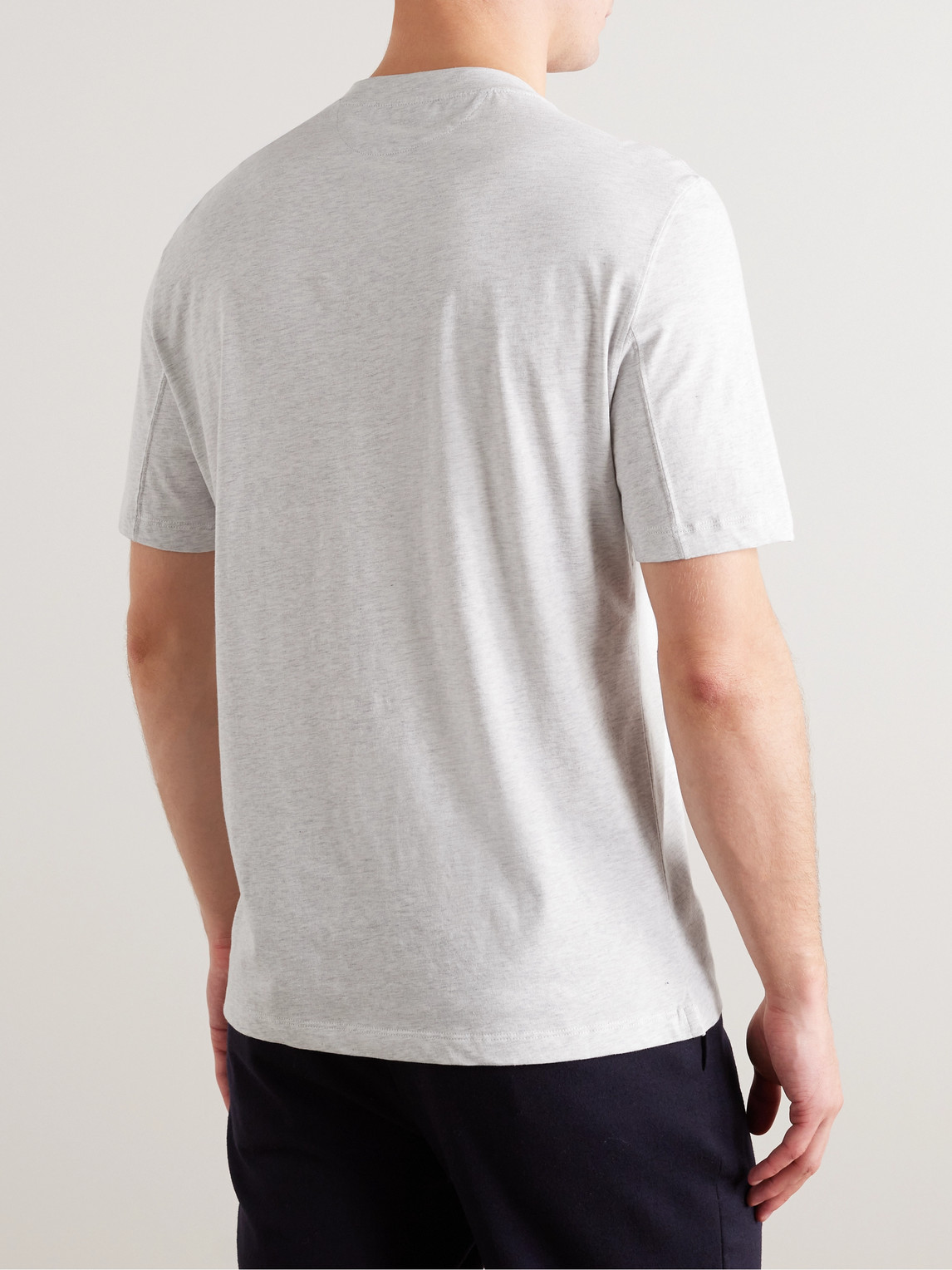 Brunello Cucinelli Cotton-jersey T-shirt In Gray