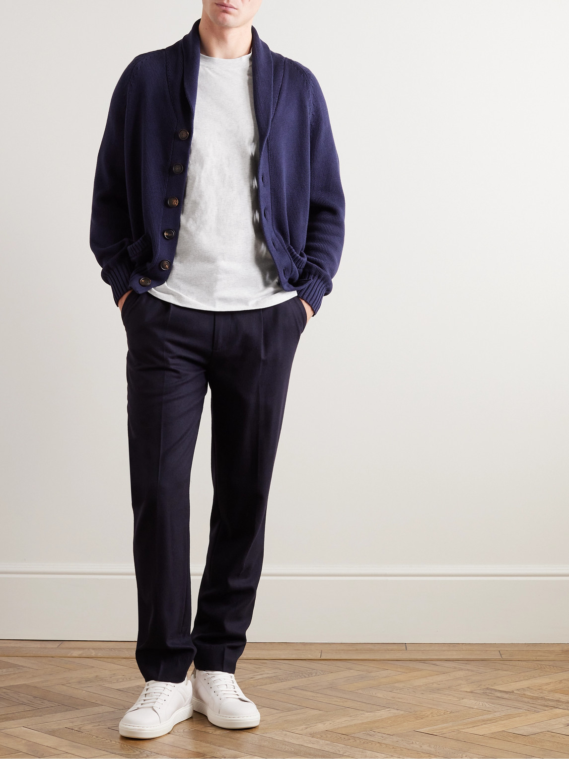 Brunello Cucinelli Cotton-jersey T-shirt In Gray