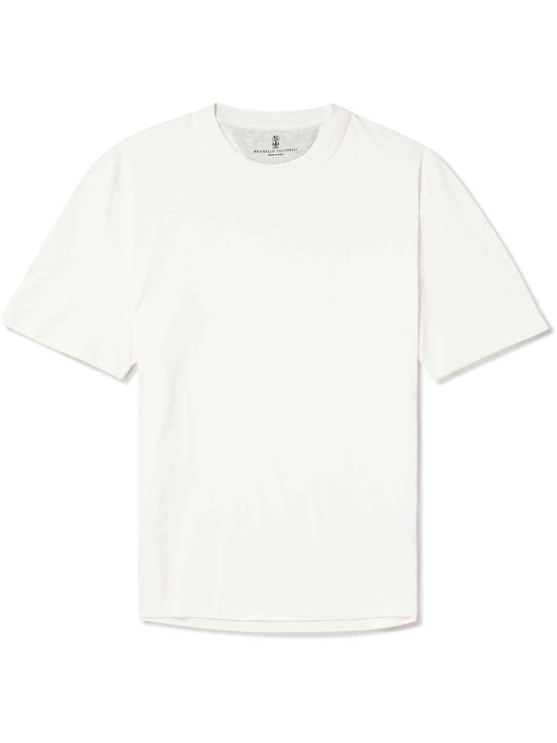 Brunello Cucinelli White Cotton T-shirt In White