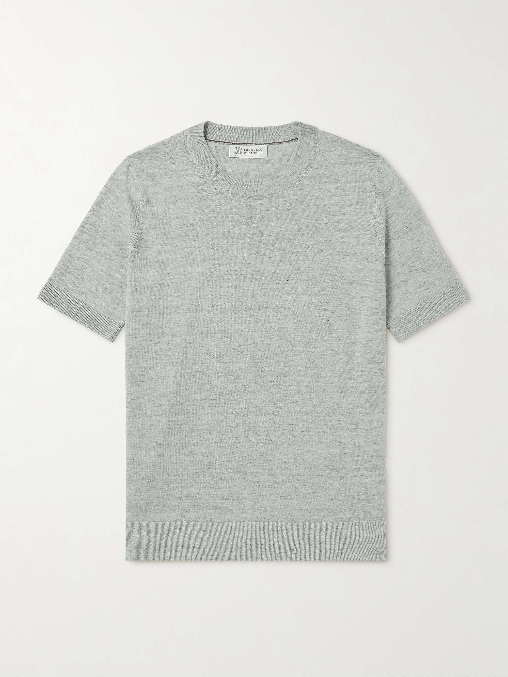 BRUNELLO CUCINELLI Linen and Cotton-Blend T-Shirt for Men | MR PORTER