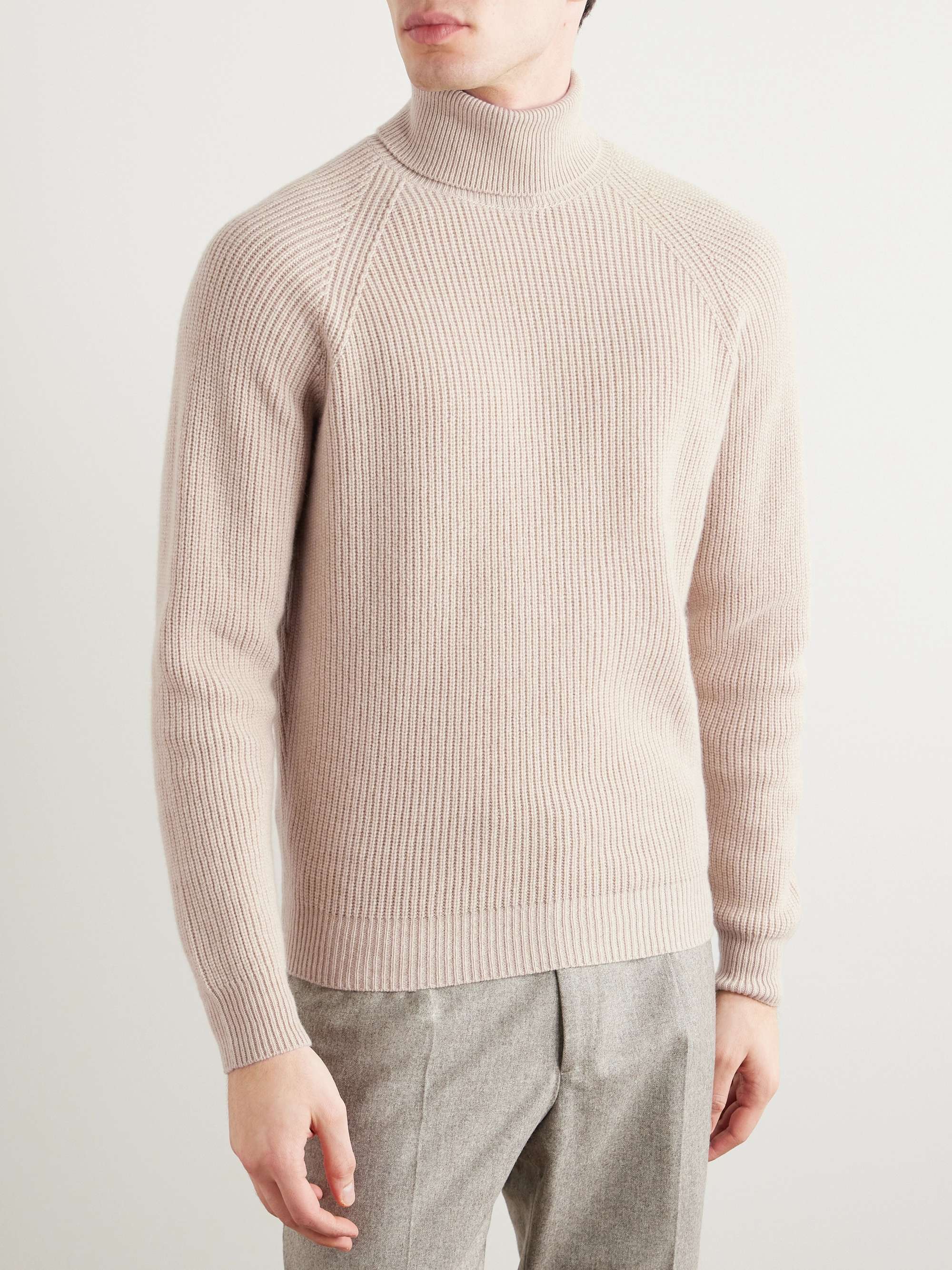SAMAN AMEL Ribbed Cashmere Rollneck Sweater for Men | MR PORTER